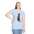Cute Cat Graphic Tee, Colorful Black Cat Design, Aesthetic Cat Lover Shirt