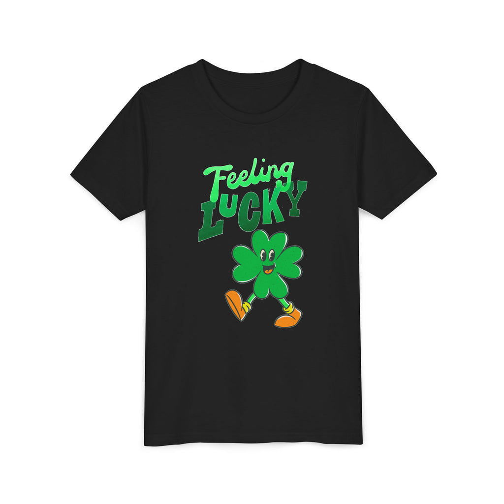 Feeling Lucky Youth Tee – Kids St. Patrick’s Day Shamrock Shirt