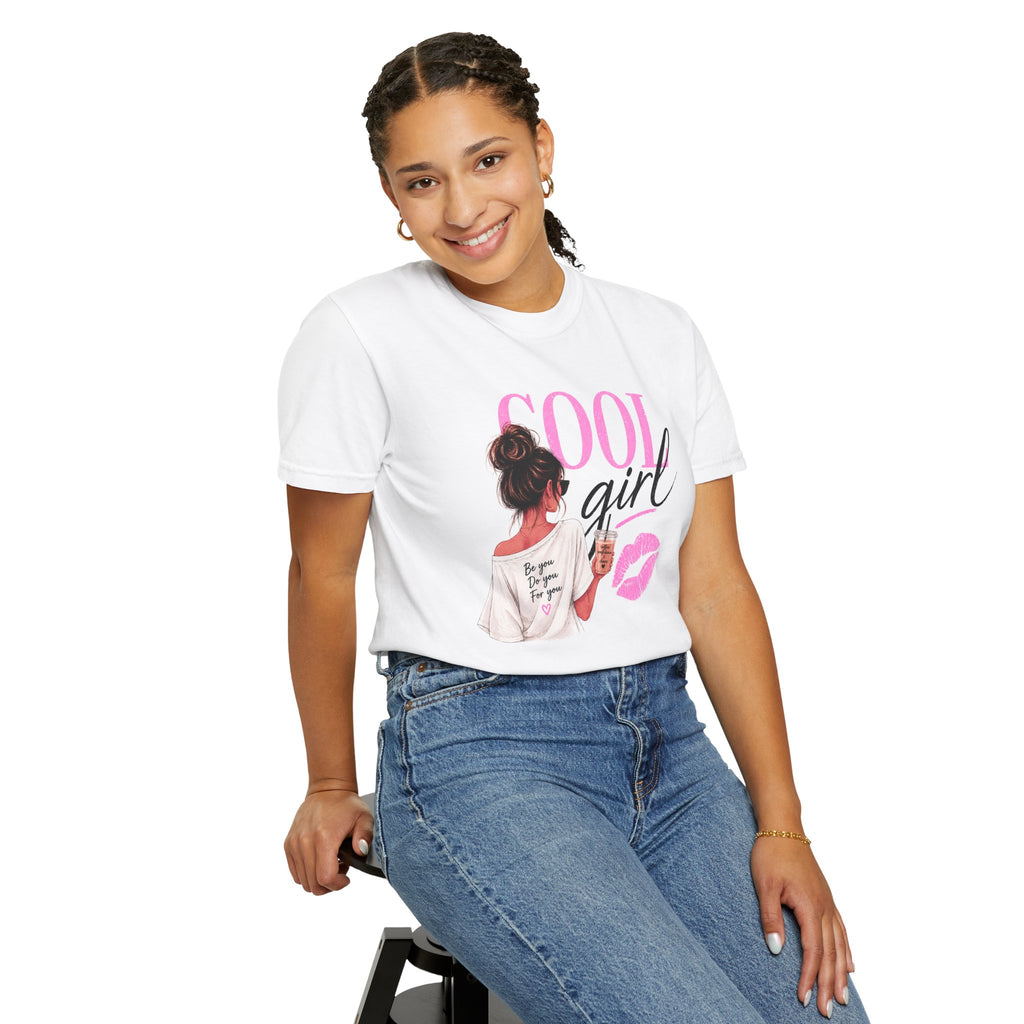 Cool Girl Graphic T‑Shirt — Pink Lip Print Casual Tee