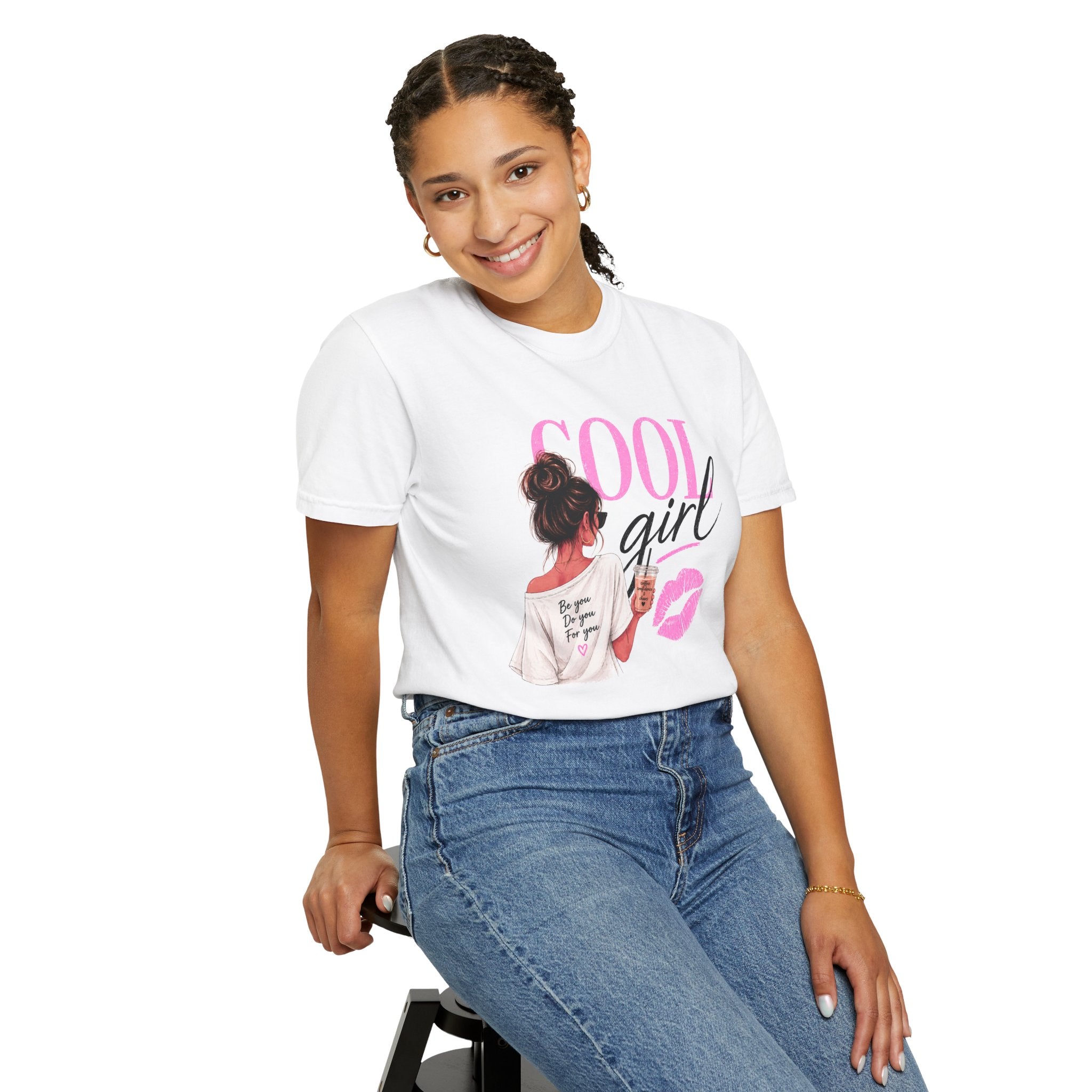 Cool Girl Graphic T‑Shirt — Pink Lip Print Casual Tee
