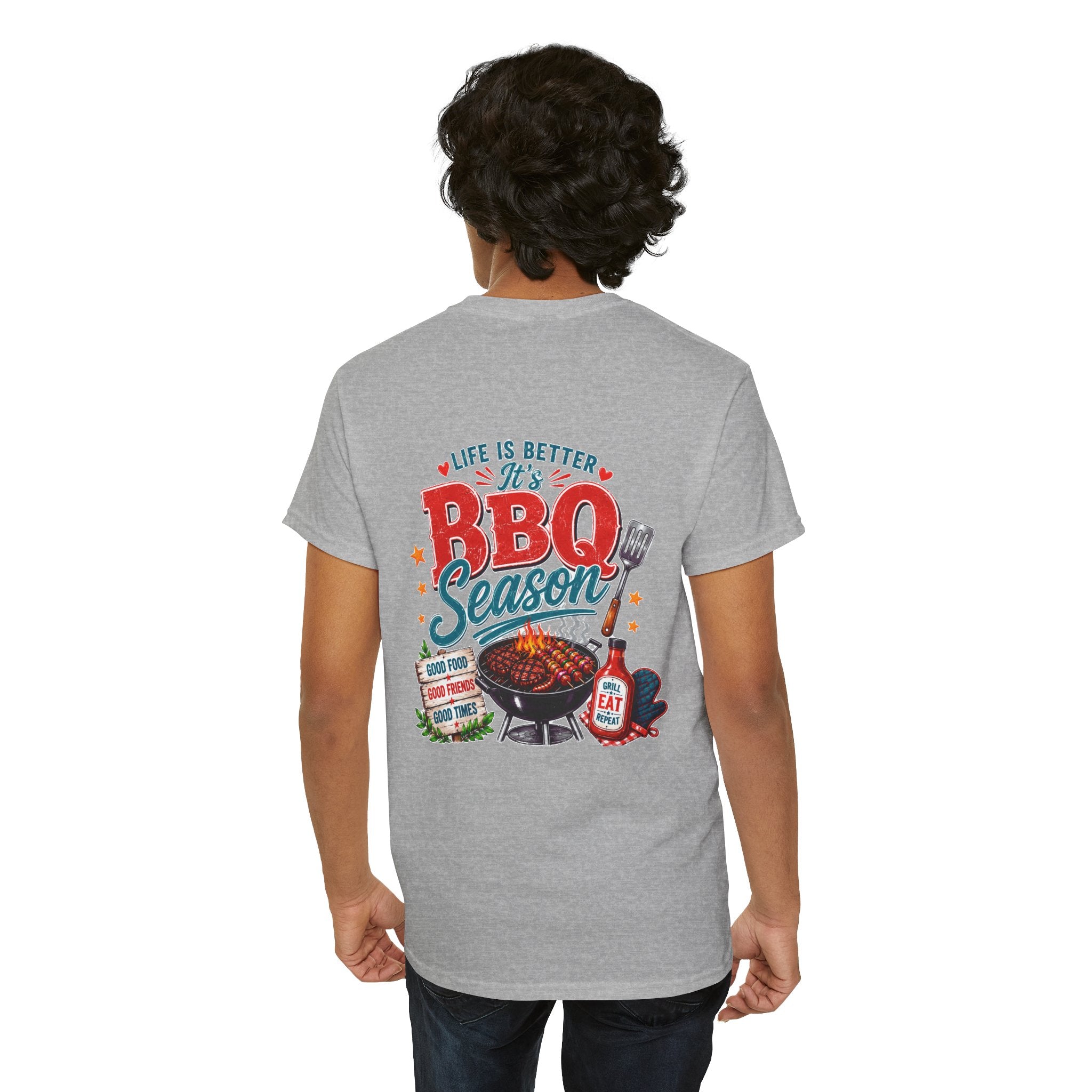 BBQ Season T-Shirt | Life Is Better It's BBQ Season Tee | Funny Grill Shirt | Summer Cookout Tee | Barbecue Lover Gift | Backyard BBQ Shirt
