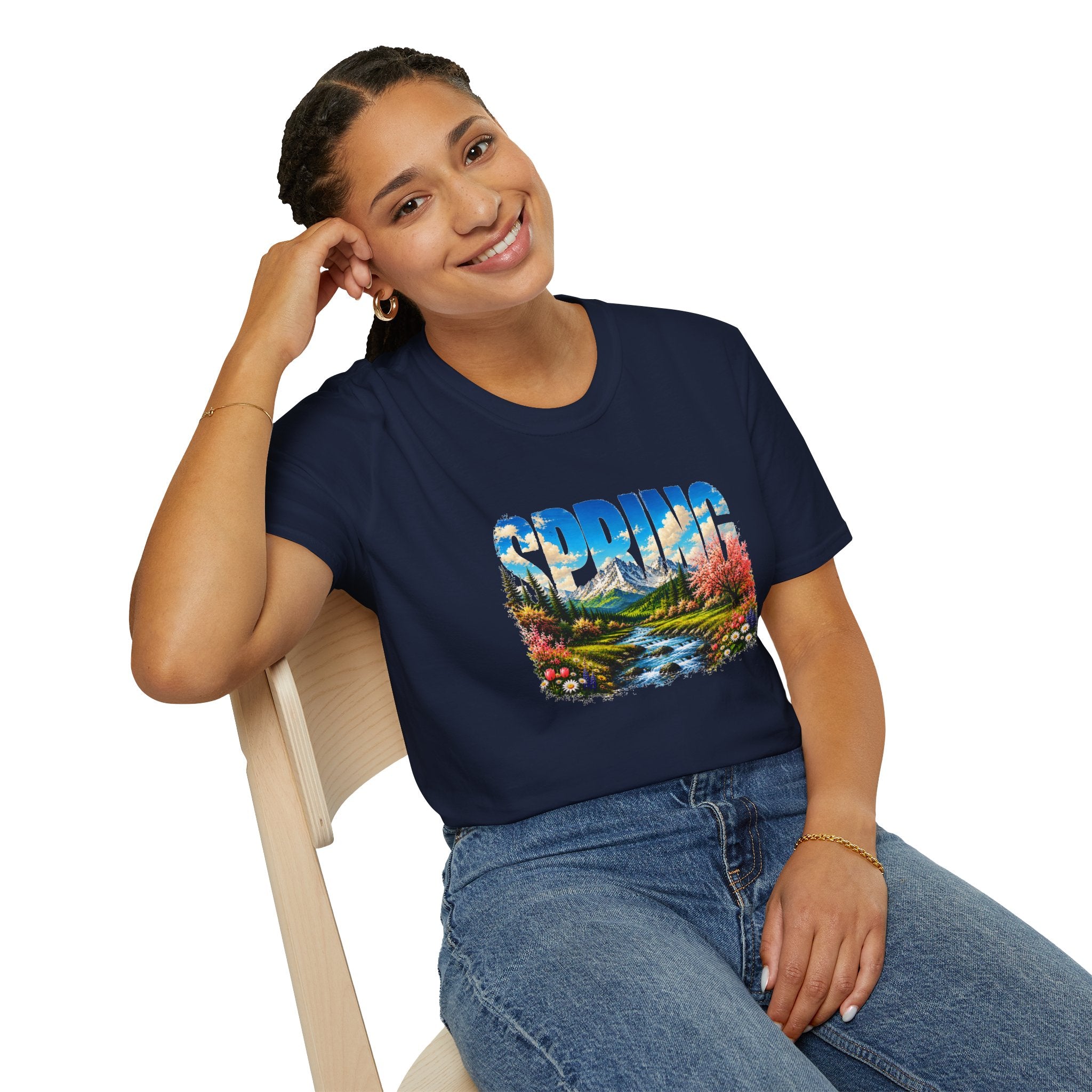 Spring Mountain T Shirt Scenic Landscape Tee