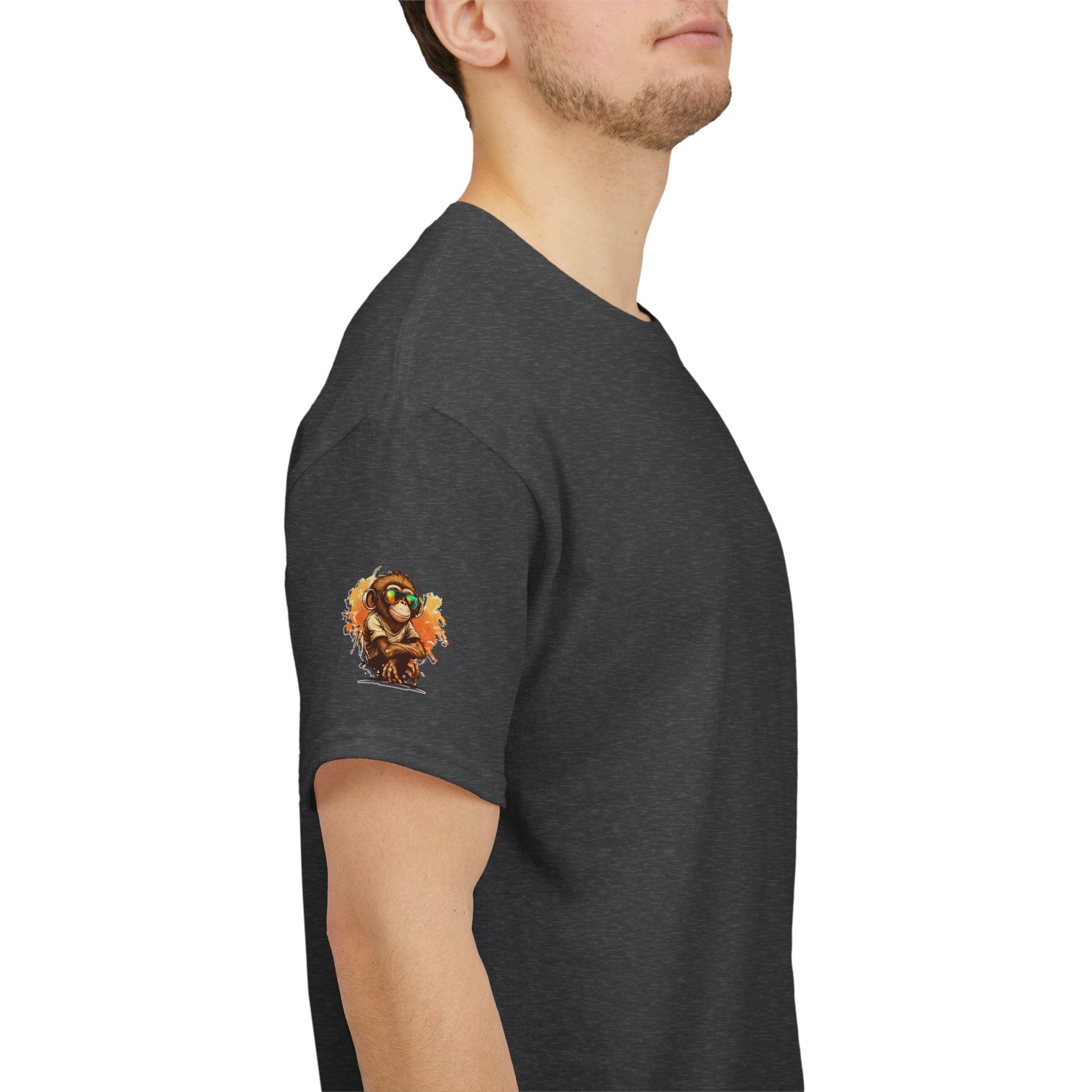 Cool Monkey T-Shirt Front Back Print | Funny Chimp Sunglasses Tee | Streetwear Graphic Shirt | Unisex Trendy Gift