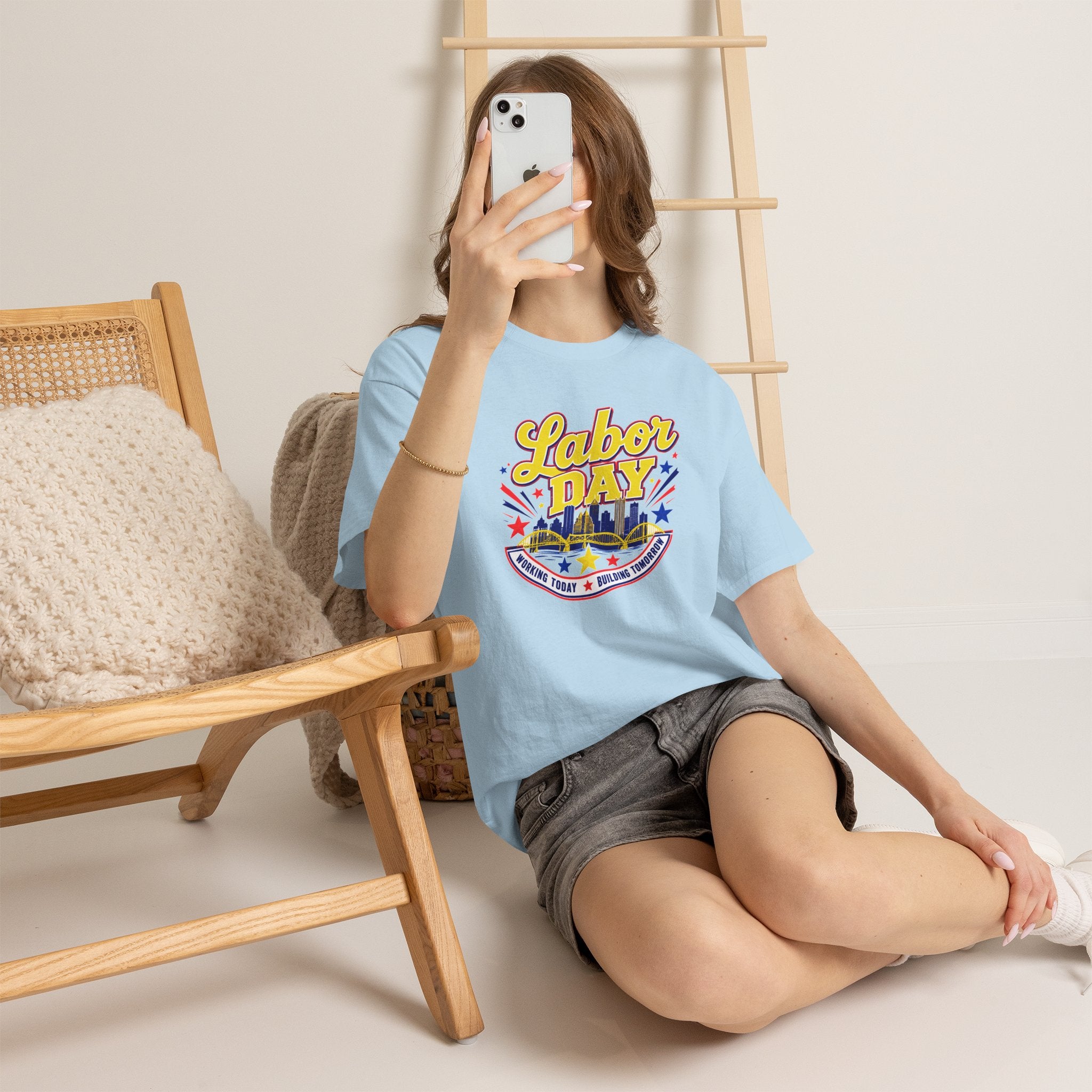Labor Day Shirt, Retro Patriotic Tee, Vintage Labor Day T-Shirt, USA Stars and Stripes Shirt, American Worker Gift