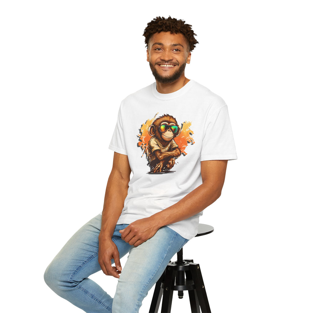 Cool Monkey Graphic T-Shirt | Funny Chimp Sunglasses Tee | Streetwear Animal Shirt | Unisex Casual Gift