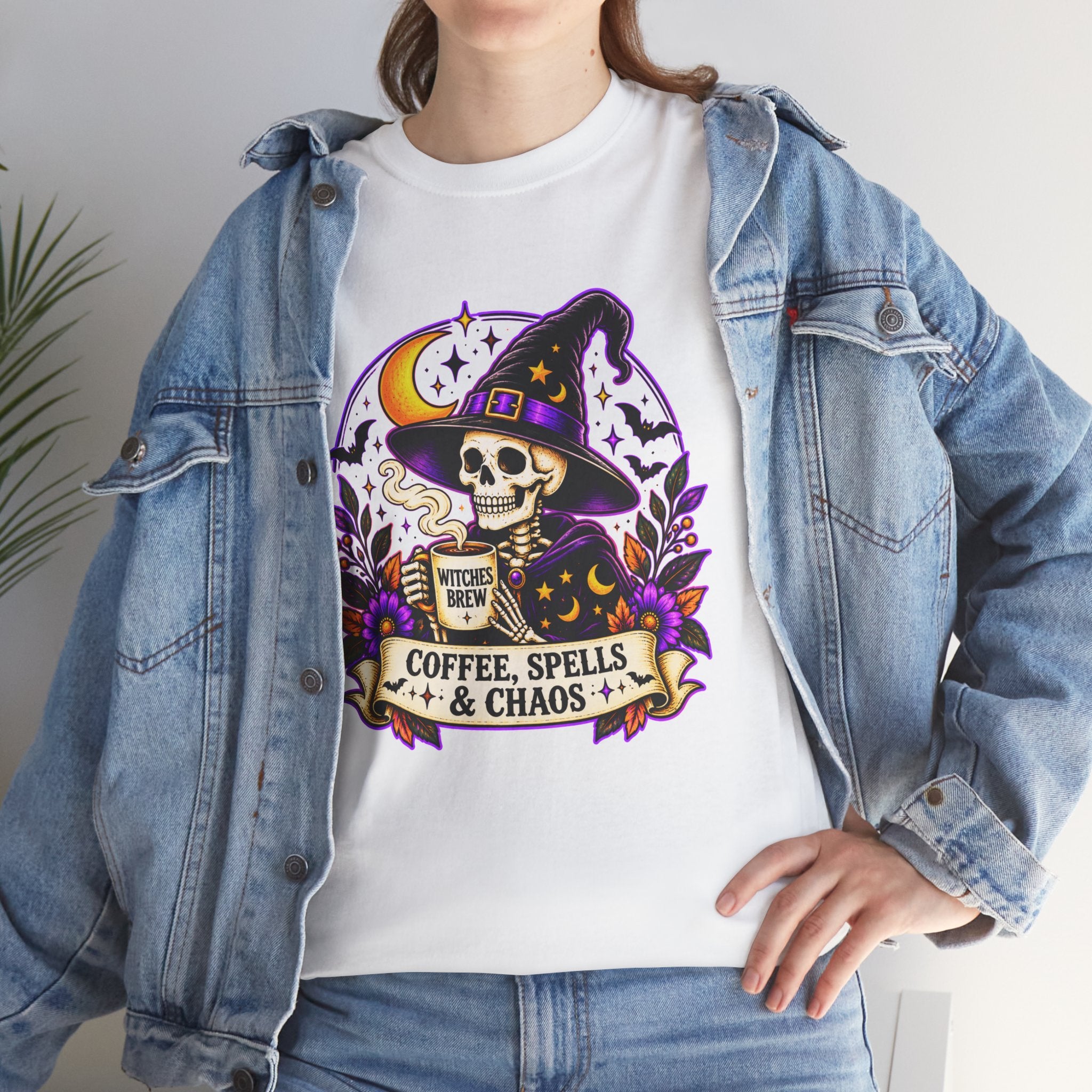 Halloween Skeleton Witch Shirt | Spooky Graphic Tee