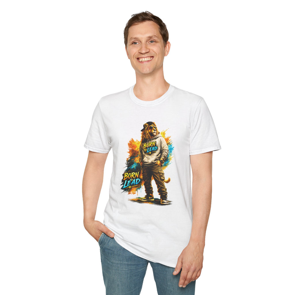 Lion 'Born to Lead' Graphic T‑Shirt — Inspirational Animal Leadership Tee