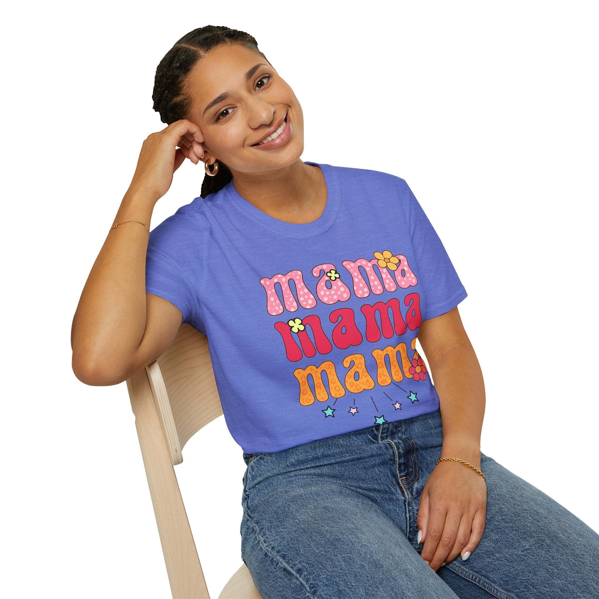 Mama Shirt, Retro Mama Tee, Cute Mom Shirt, Mother's Day Gift, Floral Mama Shirt, Trendy Mom T-Shirt