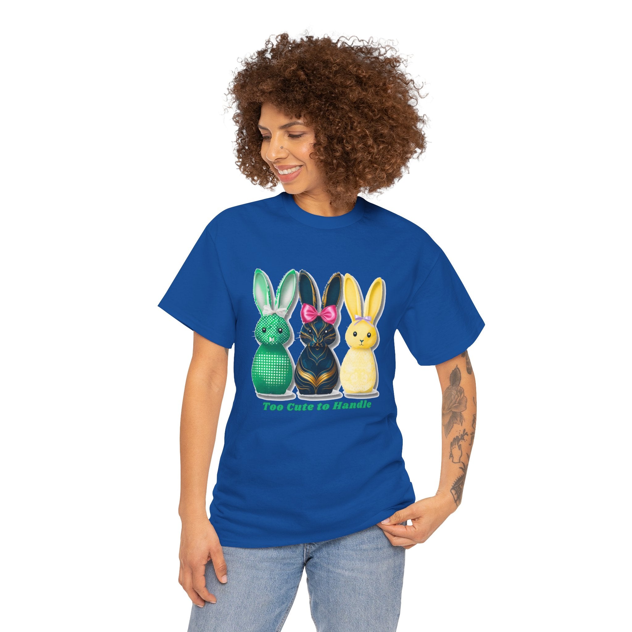 Funny Easter Bunny Shirt, Too Cute To Handle Tee, Cute Bunny Shirt, Easter Gift for Women, Spring Rabbit T-Shirt, Easter Outfit