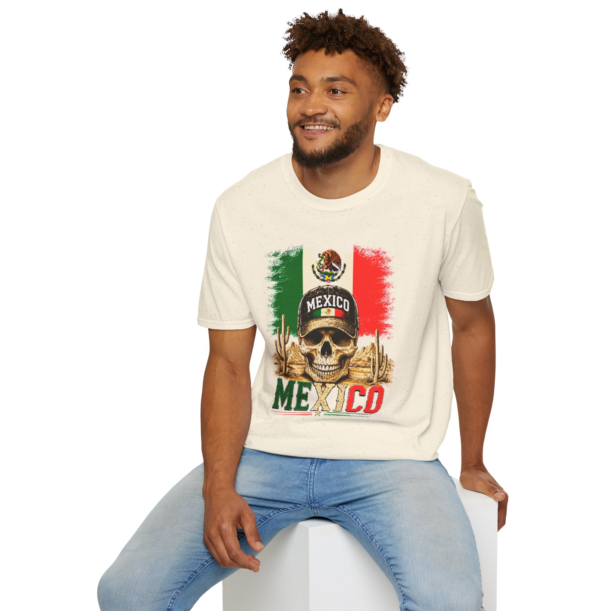 Mexico Flag Skull T-Shirt, Vintage Mexican Skull Shirt, Dia De Los Muertos Tee, Patriotic Mexico Graphic Tee, Gift for Men Women