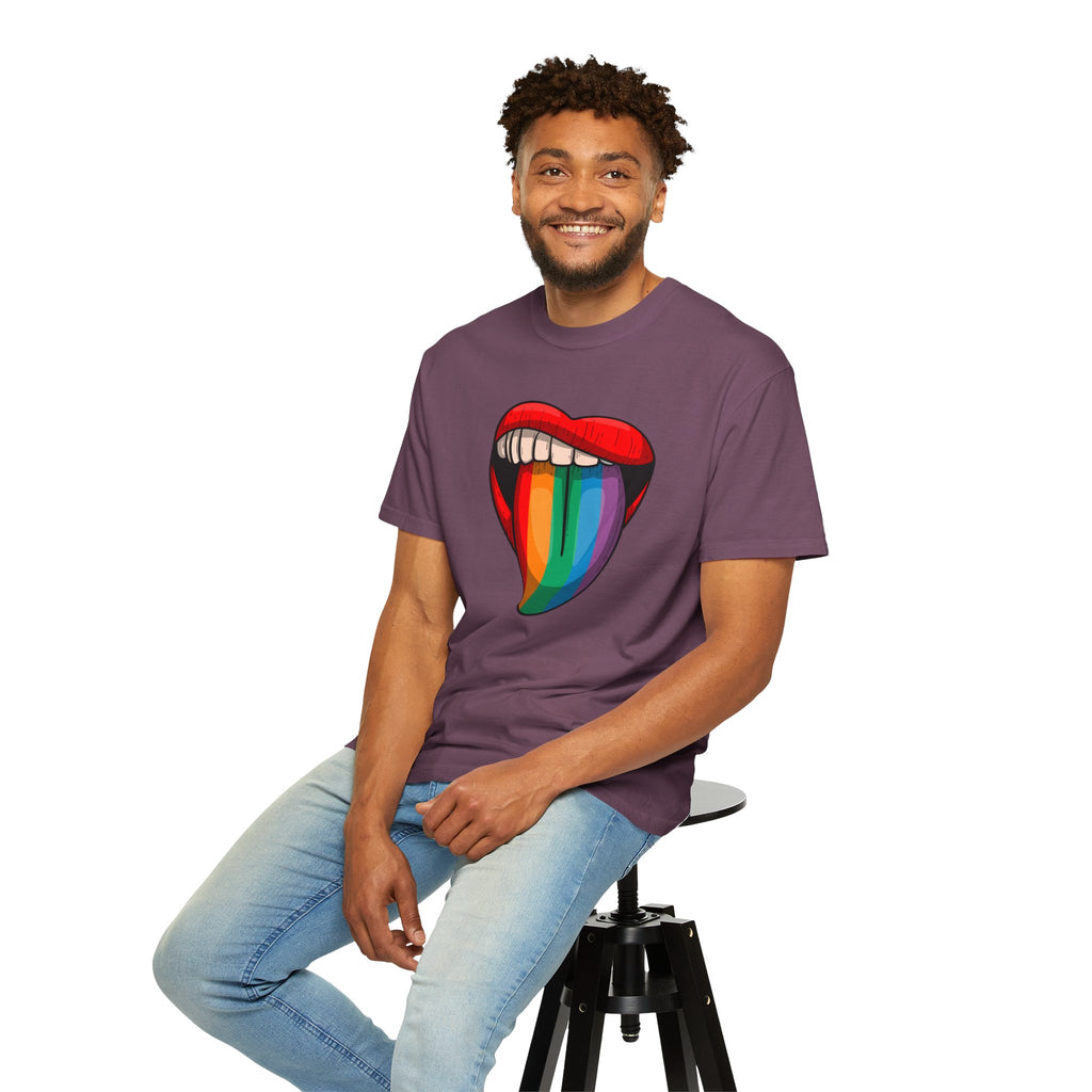 Rainbow Tongue T-Shirt — Pride Lip Graphic Tee
