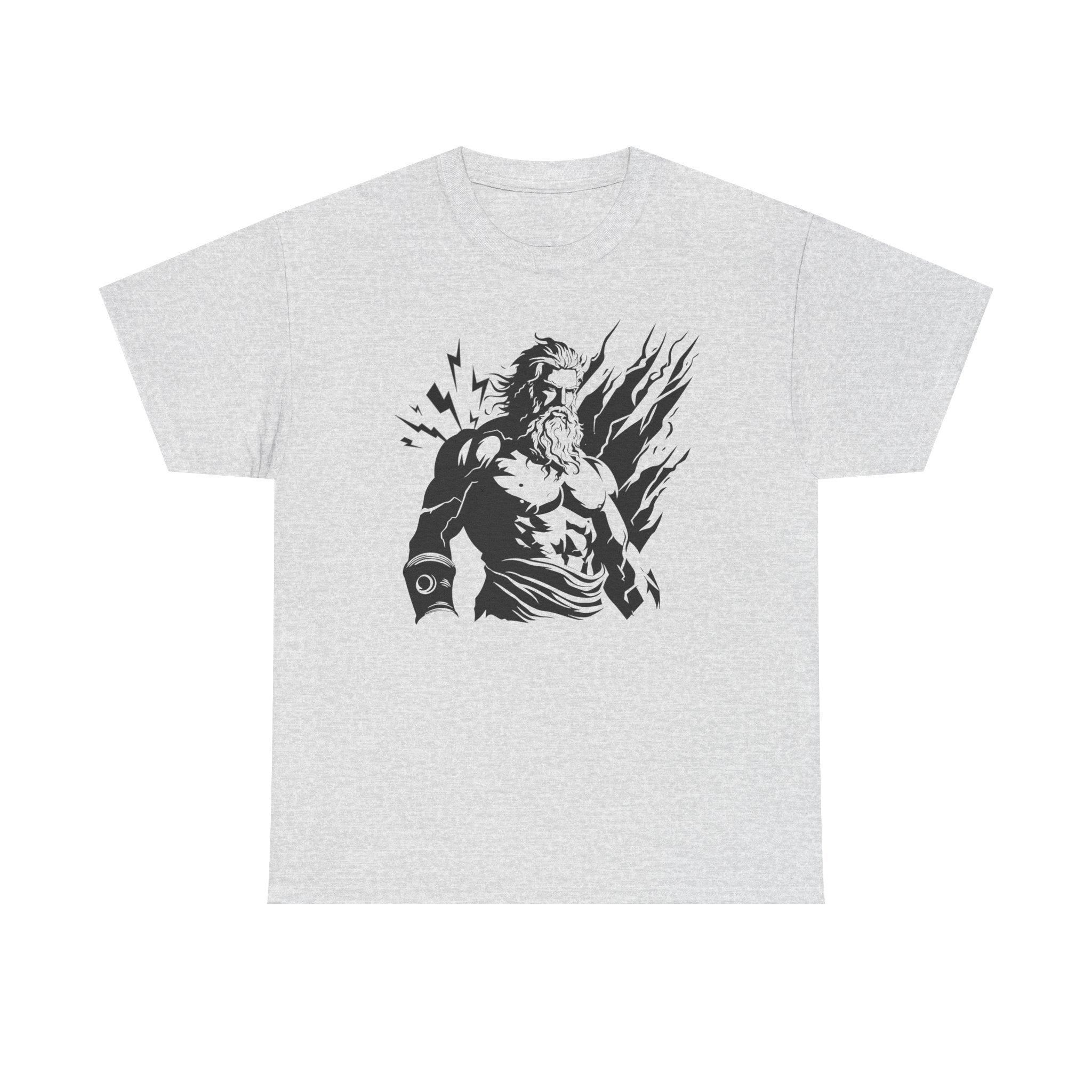 Greek God Zeus Illustration T‑Shirt — Mythic Lightning God Tee