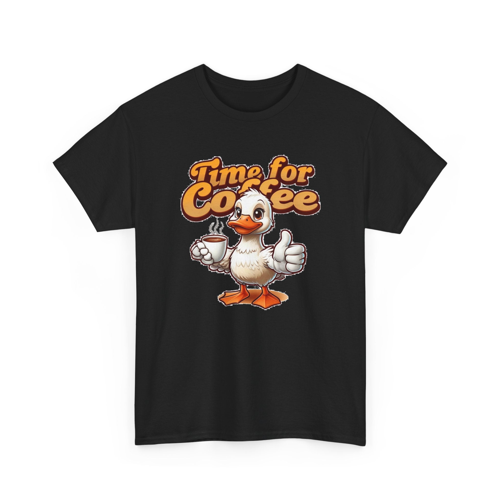 Time for Coffee Duck Shirt, Funny Duck T-Shirt, Cute Animal Graphic Tee, Coffee Lover Shirt, Unisex Funny Tee, Gift Idea
