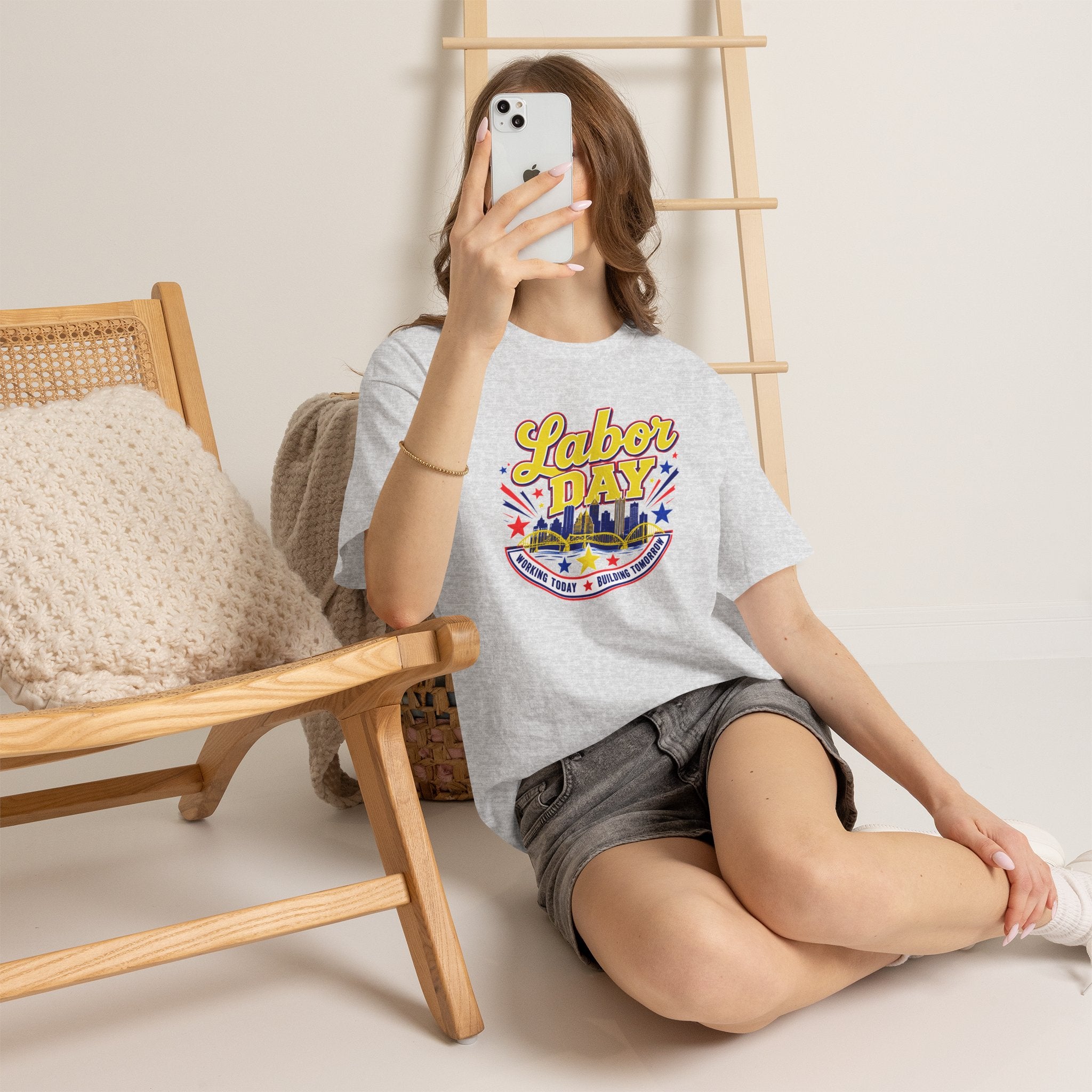 Labor Day Shirt, Retro Patriotic Tee, Vintage Labor Day T-Shirt, USA Stars and Stripes Shirt, American Worker Gift