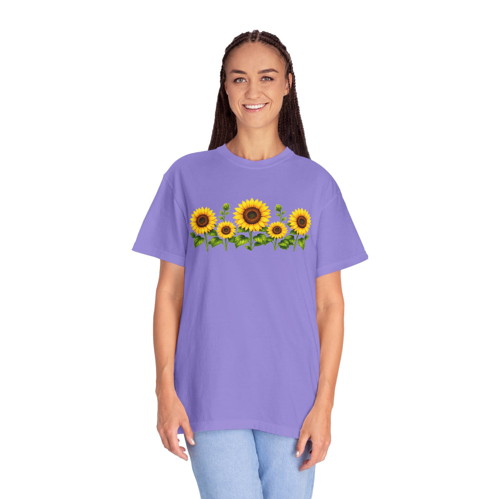 Sunflower Shirt for Women, Sunflower T-Shirt, Floral Graphic Tee, Botanical Shirt, Wildflower Tee, Comfort Colors 1717