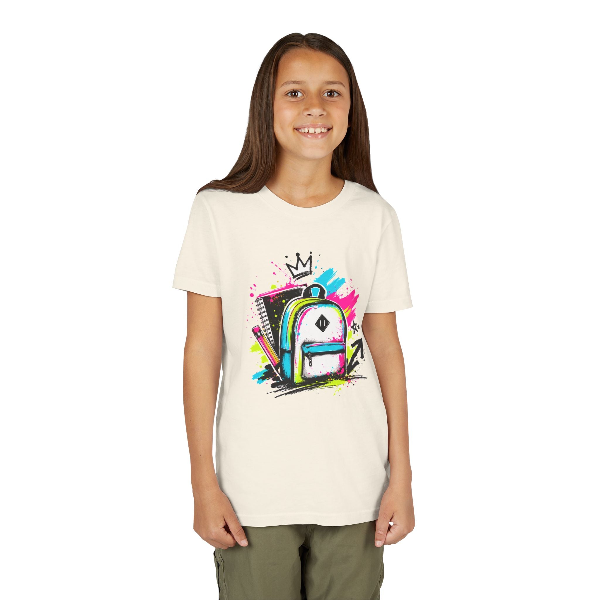 Back to School Kids T-Shirt | Graffiti Backpack Graphic Tee | First Day of School Shirt | Boys Girls Youth Tee