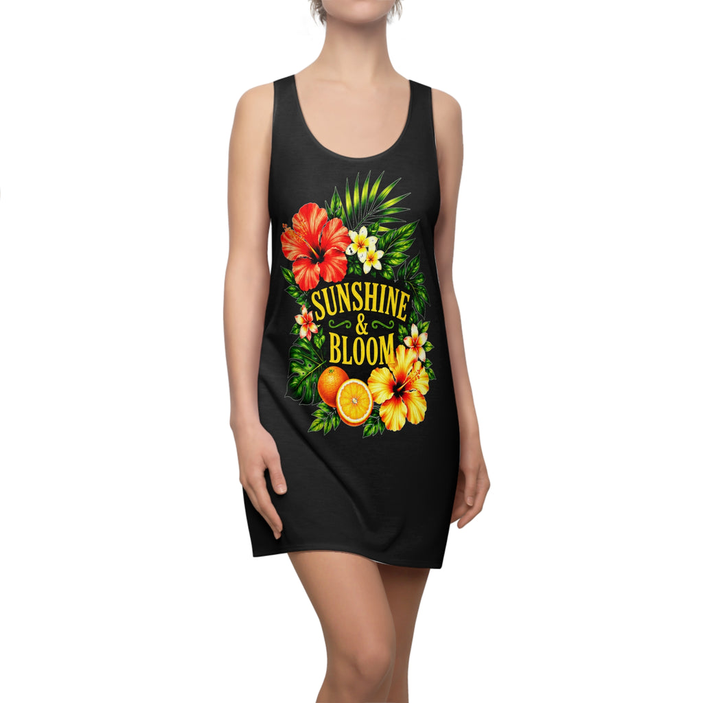 Racerback Dress — Sunshine & Bloom Tropical Floral Print