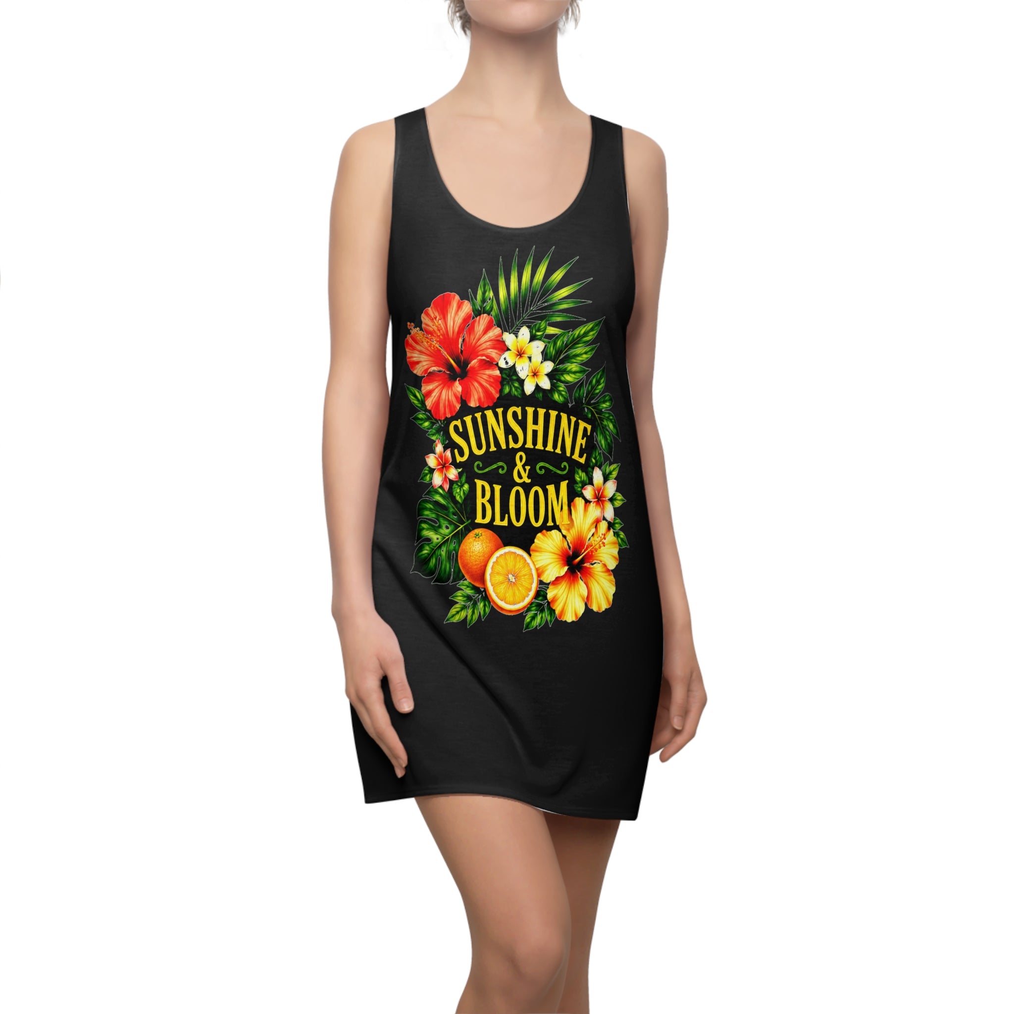 Racerback Dress — Sunshine & Bloom Tropical Floral Print