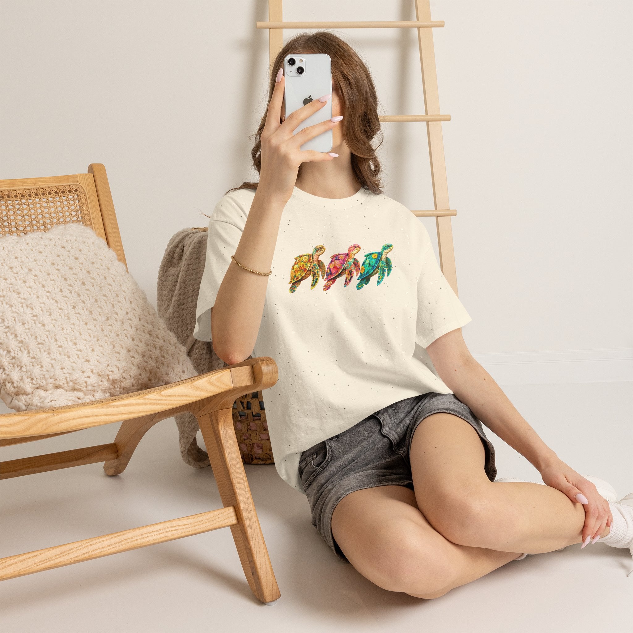 Sea Turtle T-Shirt, Colorful Sea Turtle Tee, Beach Lover Shirt, Ocean Lover Gift, Coastal Graphic Tee, Marine Life Shirt, Summer Vacation Tee