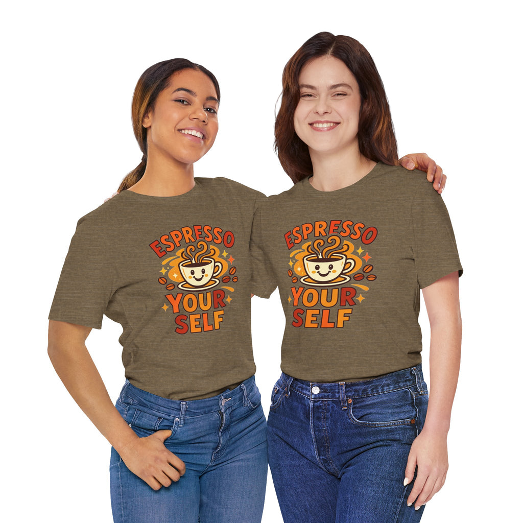Espresso Yourself Coffee Tee — 'Espresso Your Self' Cute Coffee Cup Shirt