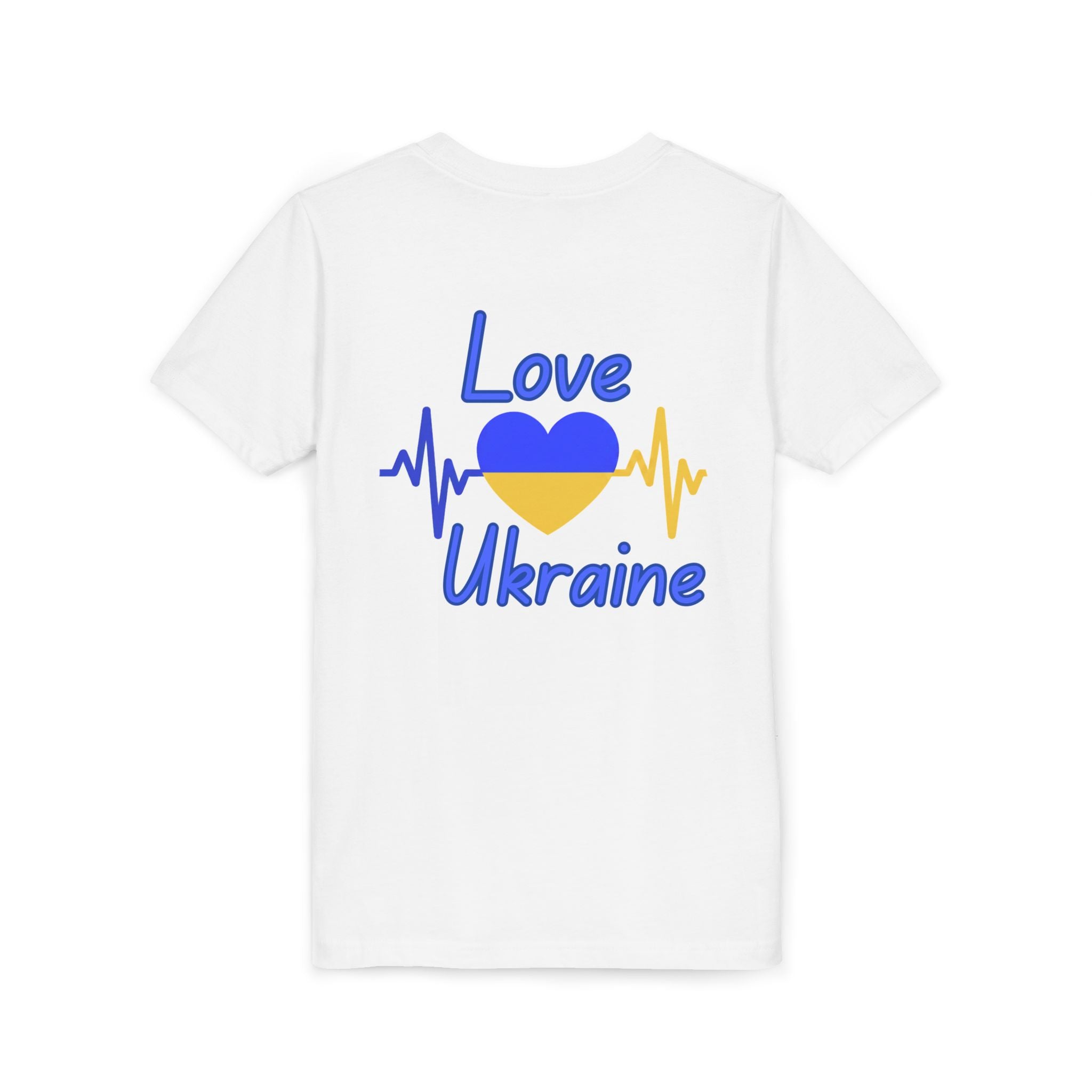 Youth Tee — Love Ukraine Heartbeat Kids Shirt