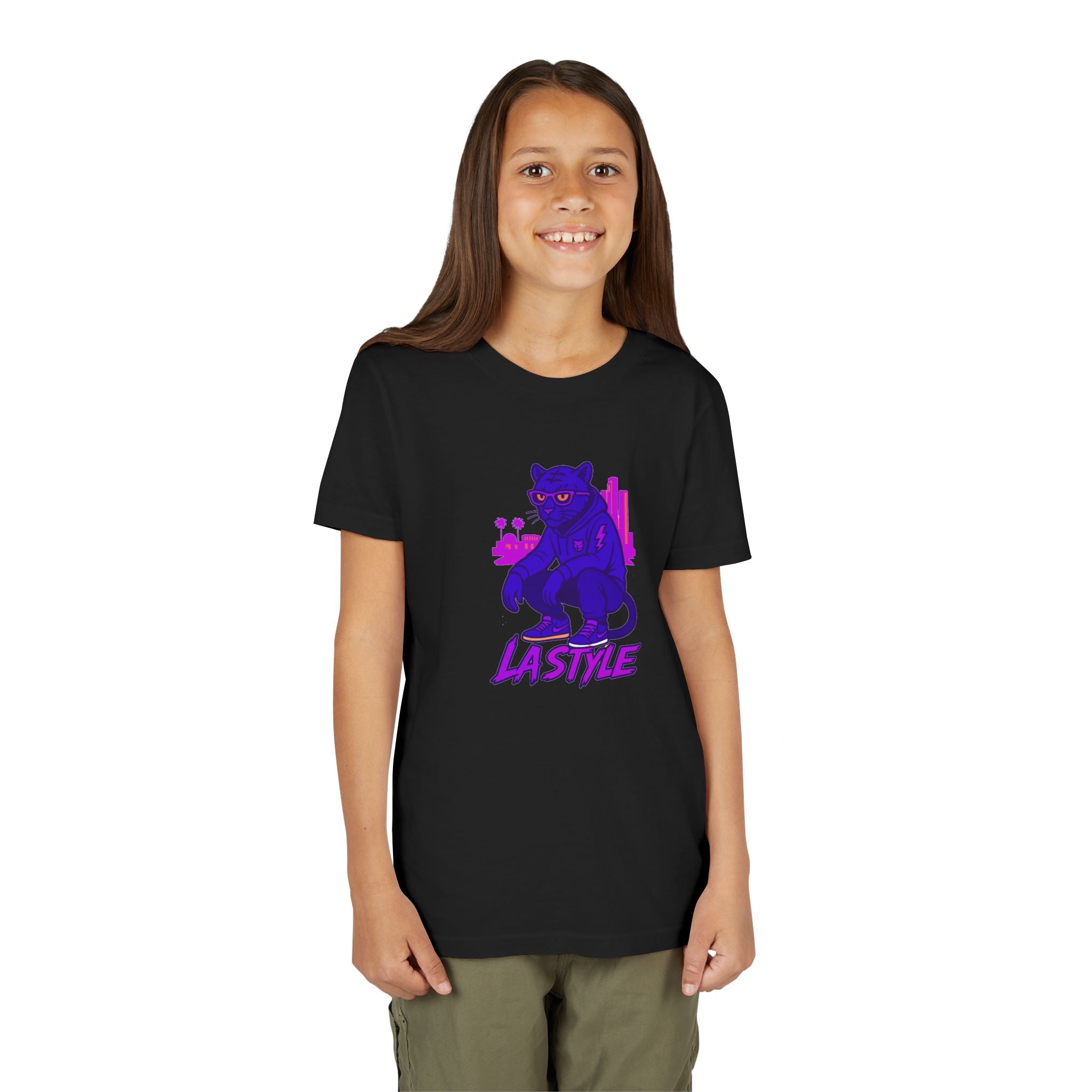 Youth Tee — Purple Panther 'Lastive' Graphic Kids Shirt