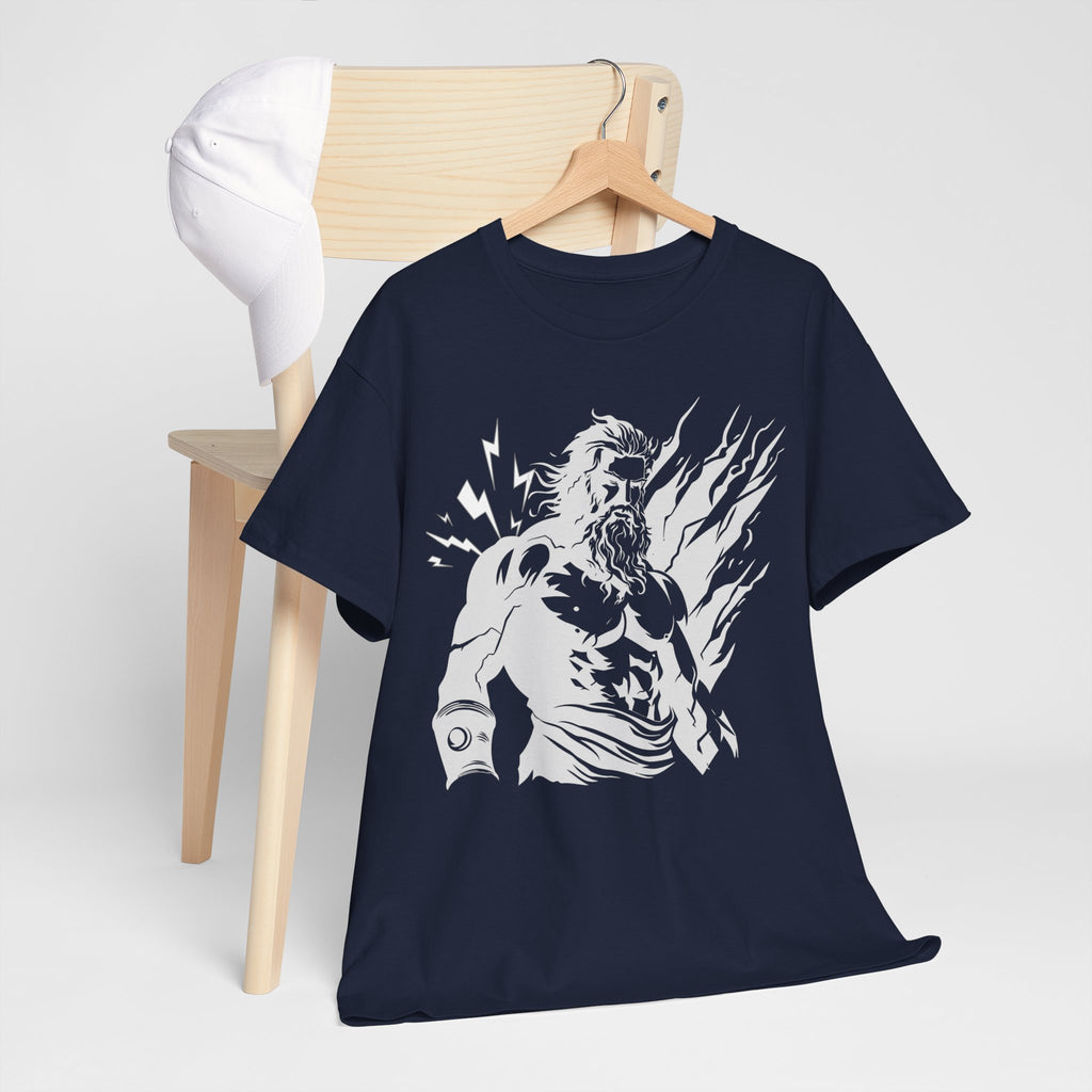 Mythic Thunder God Tee — Vintage Lightning Warrior Graphic T-Shirt