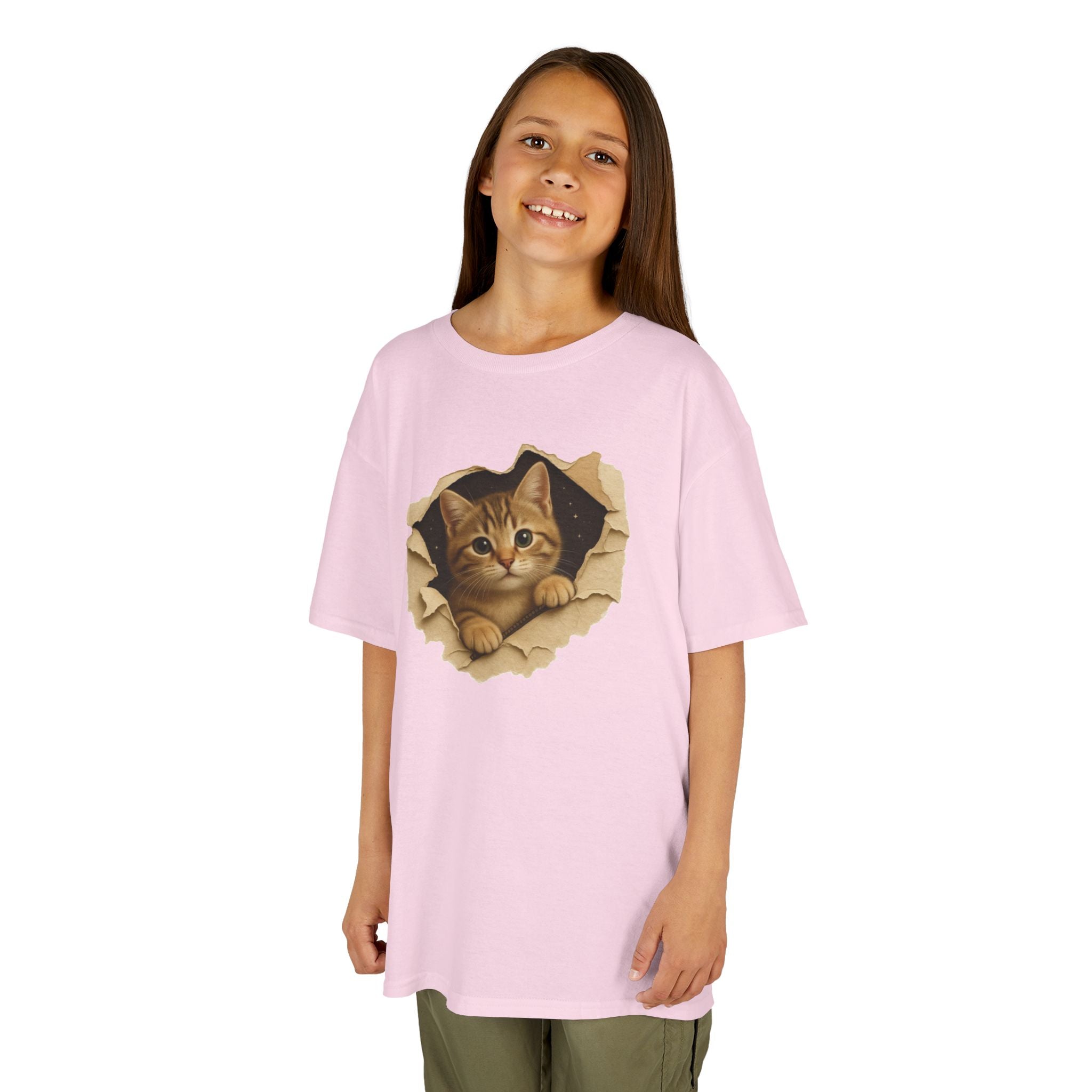 Cute Kitten Kids T-Shirt | Funny Cat Graphic Tee for Boys & Girls | Adorable Kitty Shirt | Gift for Cat Lovers Kids