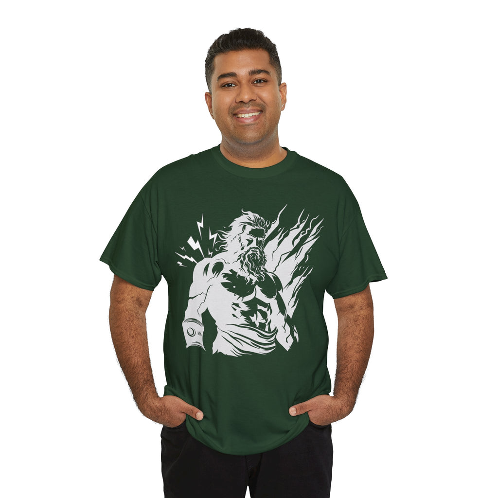 Mythic Thunder God Tee — Vintage Lightning Warrior Graphic T-Shirt