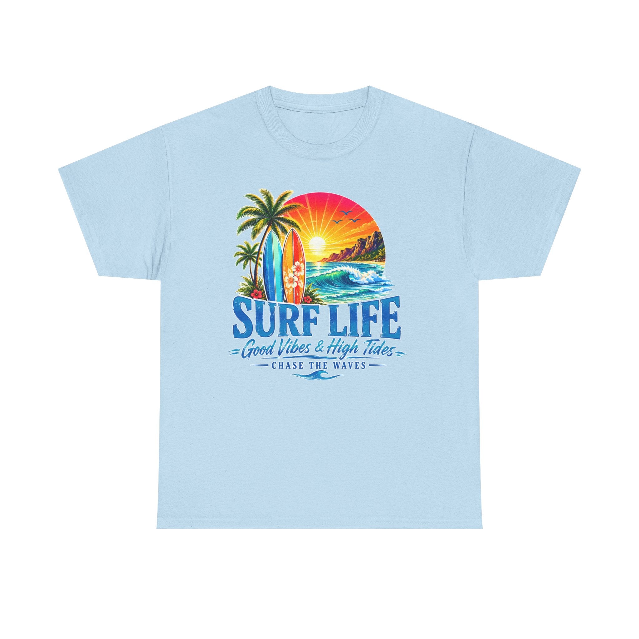 Surf Life T-Shirt | Vintage Beach Sunset Tee | Coastal Graphic Shirt | Surfing Lover Gift | Ocean Vacation Unisex Tee