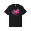 Lip Art T-Shirt — Pink Drip Painted Lips Graphic Tee