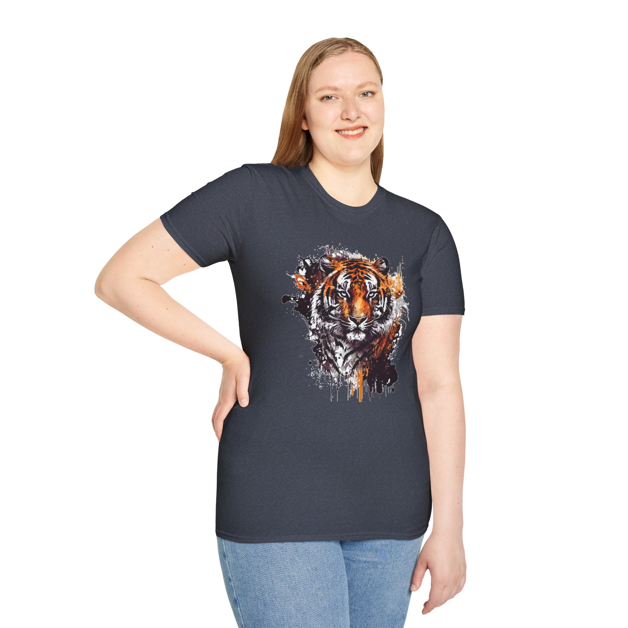 Tiger Graphic T-Shirt, Tiger Head Shirt, Wild Tiger Tee, Wildlife Animal Shirt, Artistic Tiger Portrait Tee