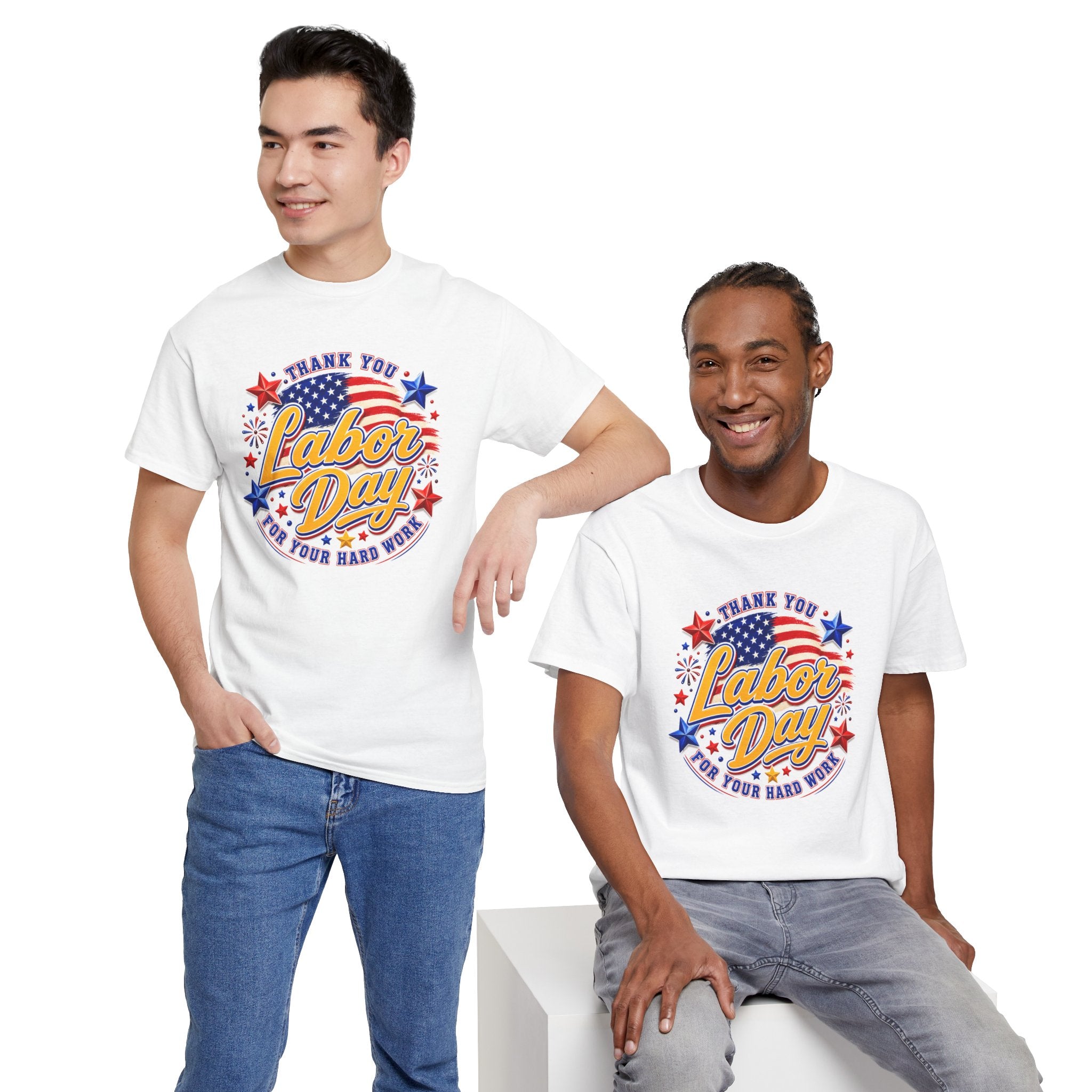 Labor Day T-Shirt — "Thank You Labor Day For Your Hard Work" Patriotic Holiday Tee