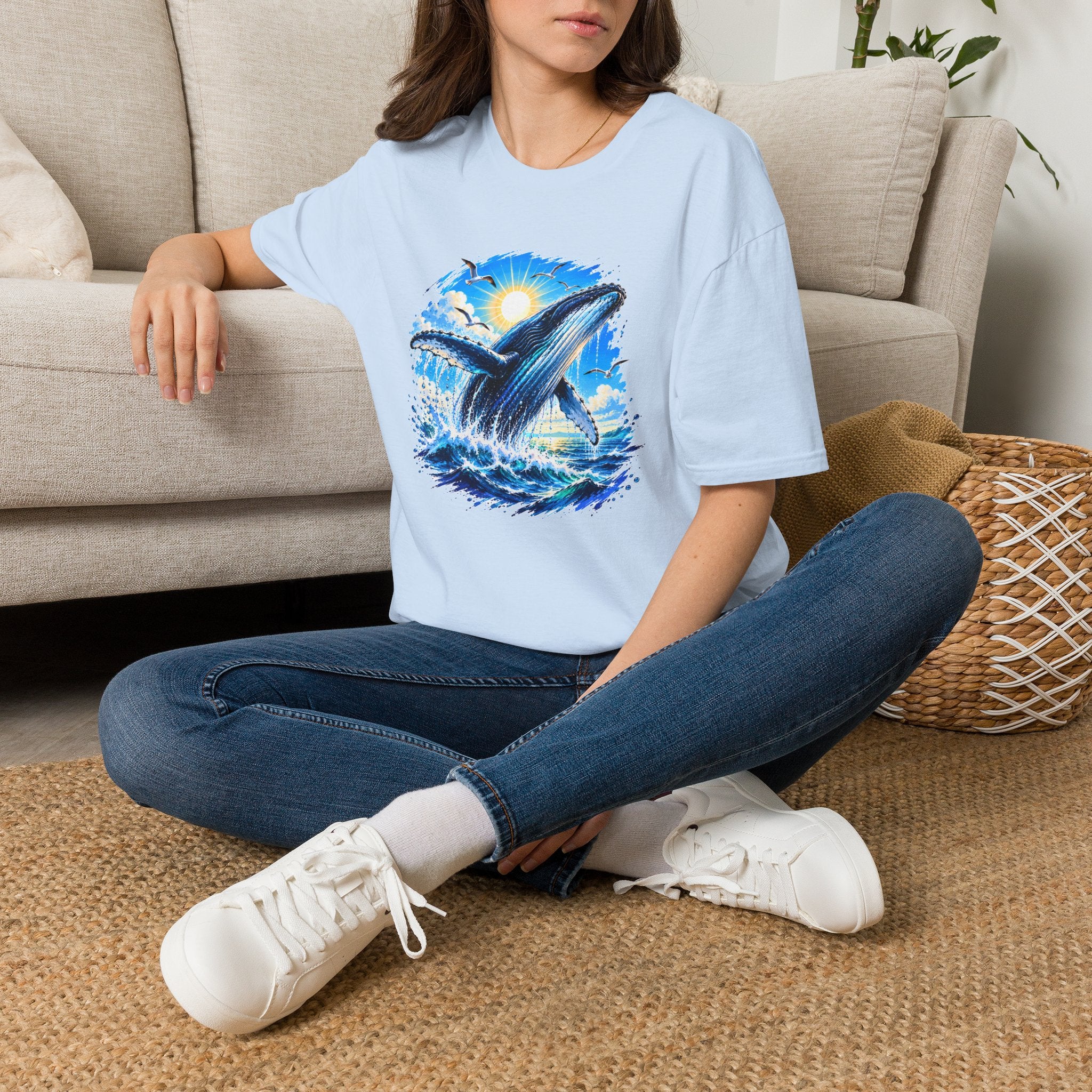 Whale Shirt, Ocean T-Shirt, Humpback Whale Shirt, Sea Life Tee, Beach Lover Gift, Ocean Lover Shirt