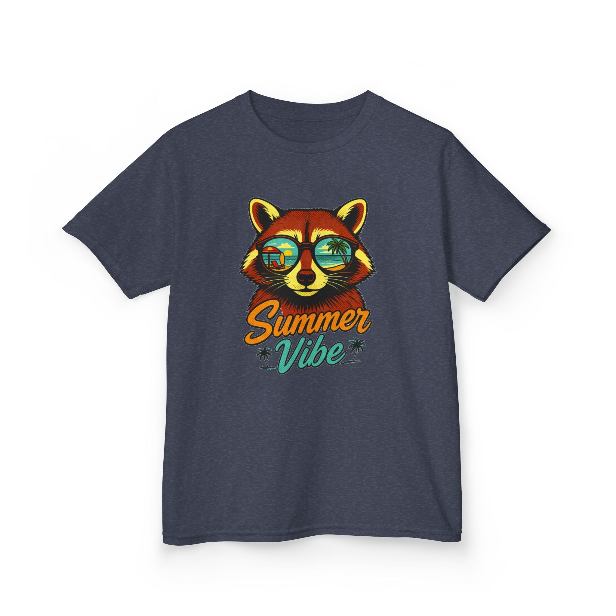 Kids Tee - 'Summer Vibe' Sunglasses Raccoon Graphic