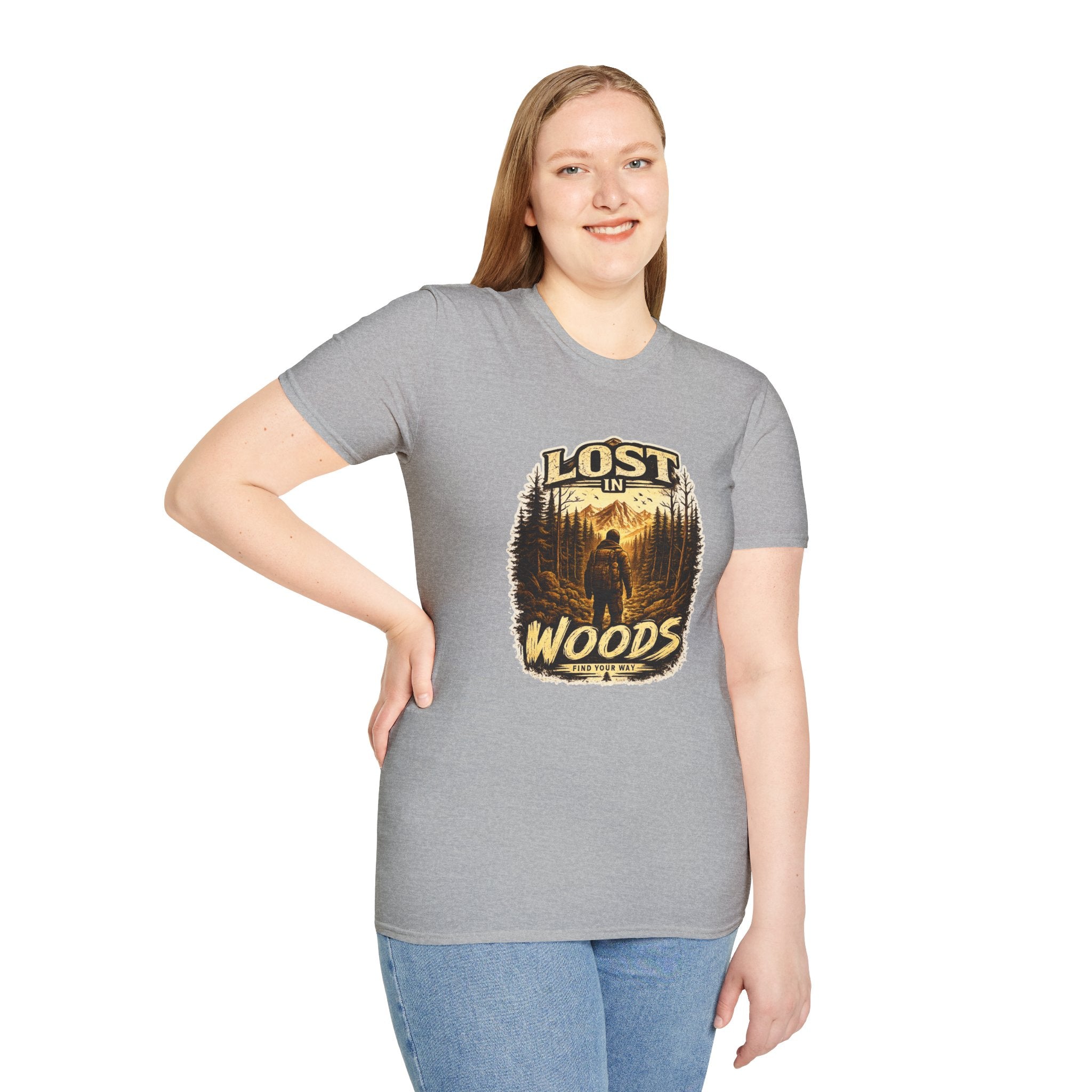 Lost in Woods Shirt | Vintage Forest Graphic Tee | Hiking Nature T-Shirt