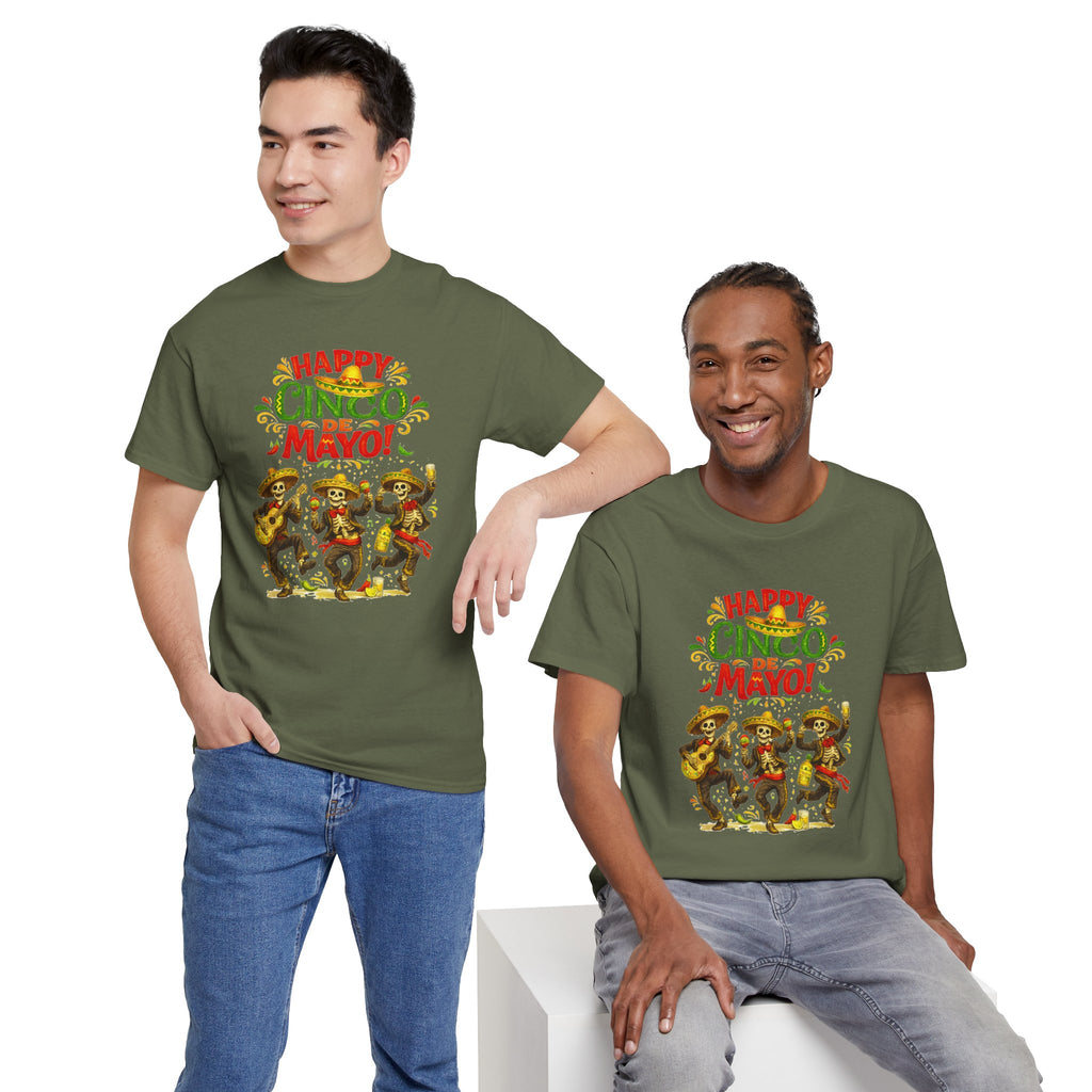 Cinco De Mayo Shirt, Happy Cinco De Mayo Tee, Dancing Skeleton Fiesta Shirt, Funny Mexican Party T-Shirt