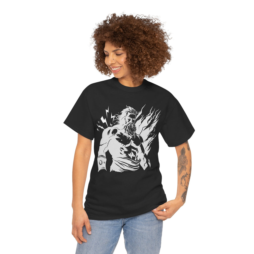 Mythic Thunder God Tee — Vintage Lightning Warrior Graphic T-Shirt
