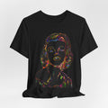 Neon Pop Art Portrait T-Shirt – Retro Rainbow Graphic Tee
