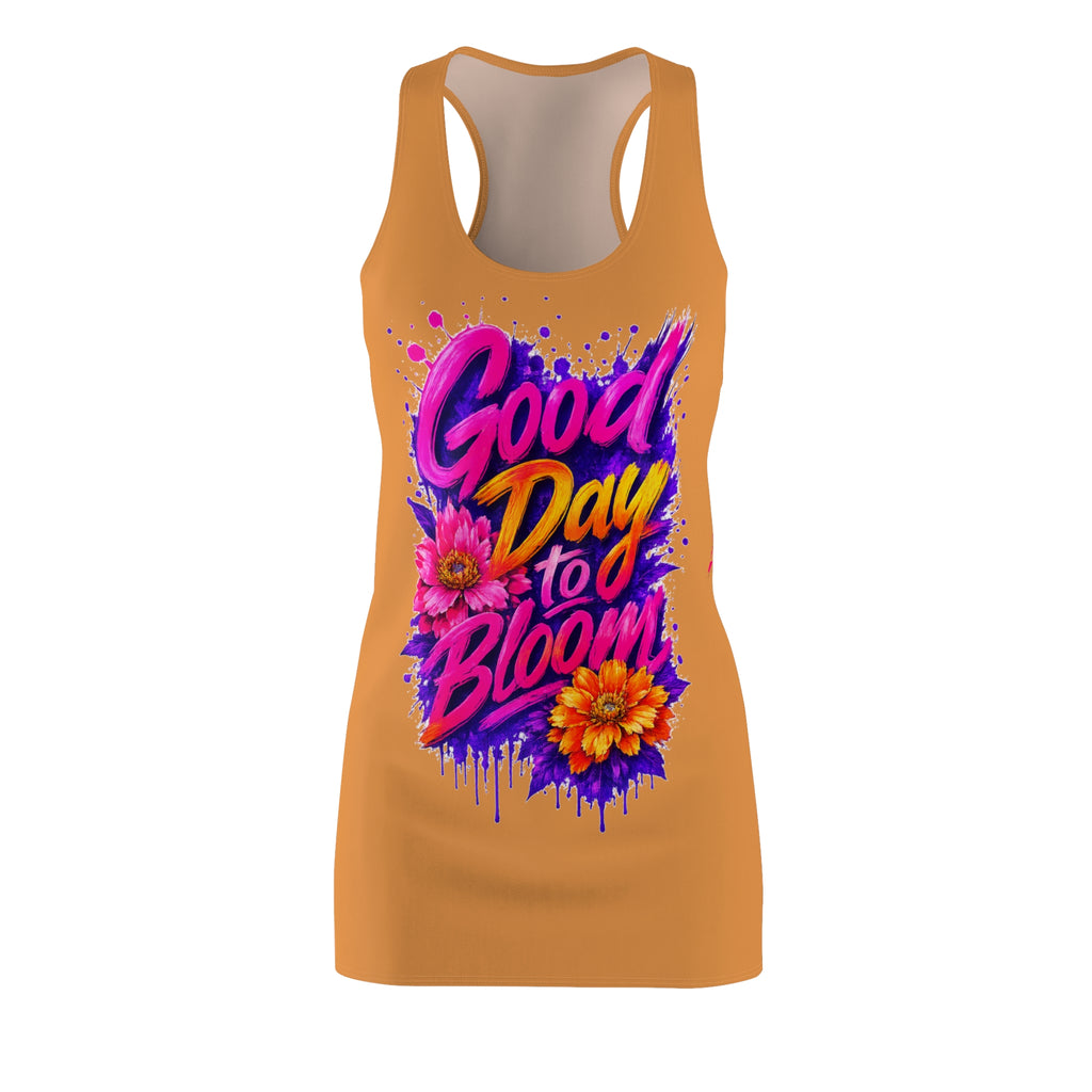 Good Day to Bloom Racerback Dress | Floral Summer Dress for Women | Colorful Graphic Dress | Casual Beach Vacation Dress