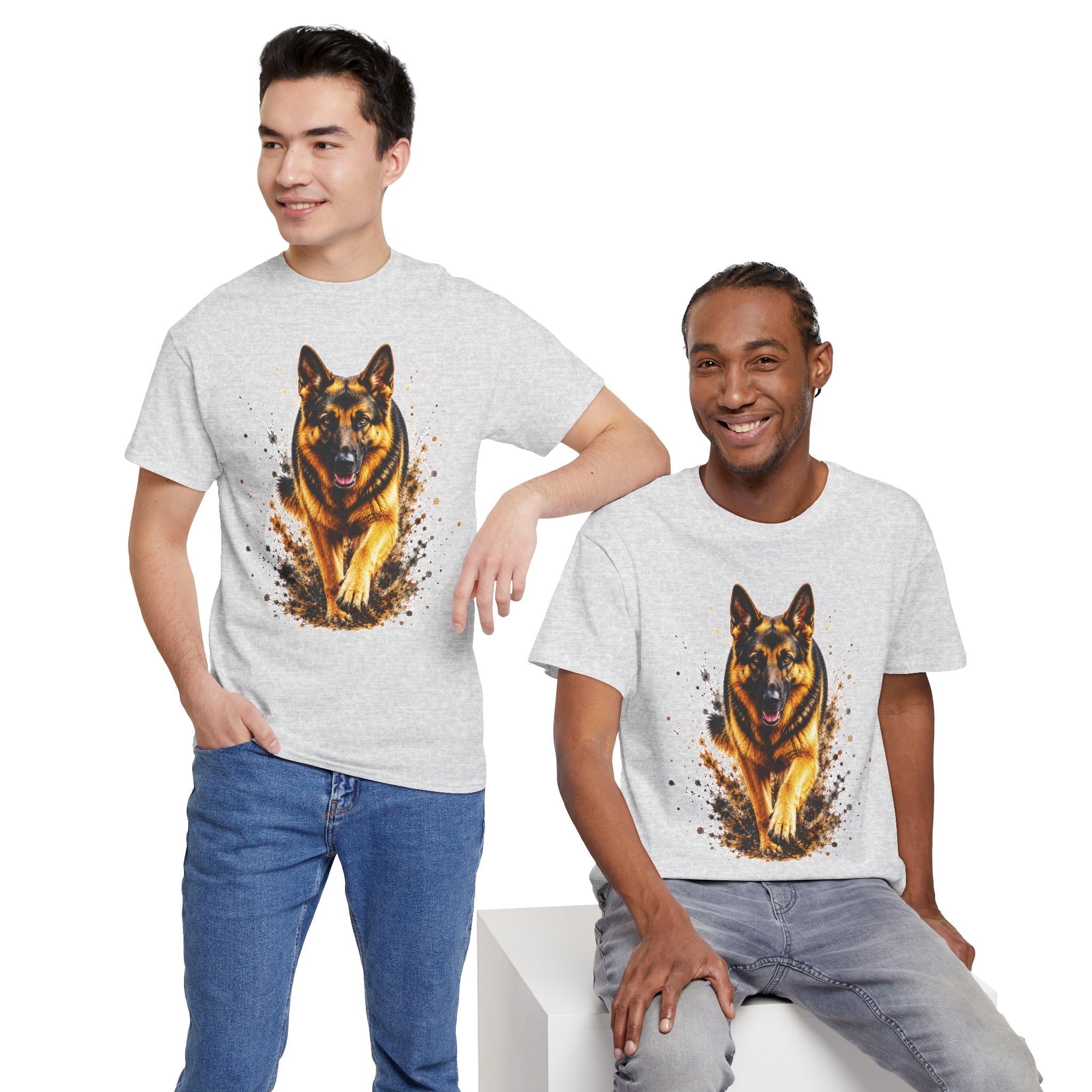 German Shepherd Running T-Shirt, German Shepherd Graphic Tee, Dog Lover Shirt, Unisex German Shepherd Tee, Gift for Dog Owner, K9 Animal Shirt