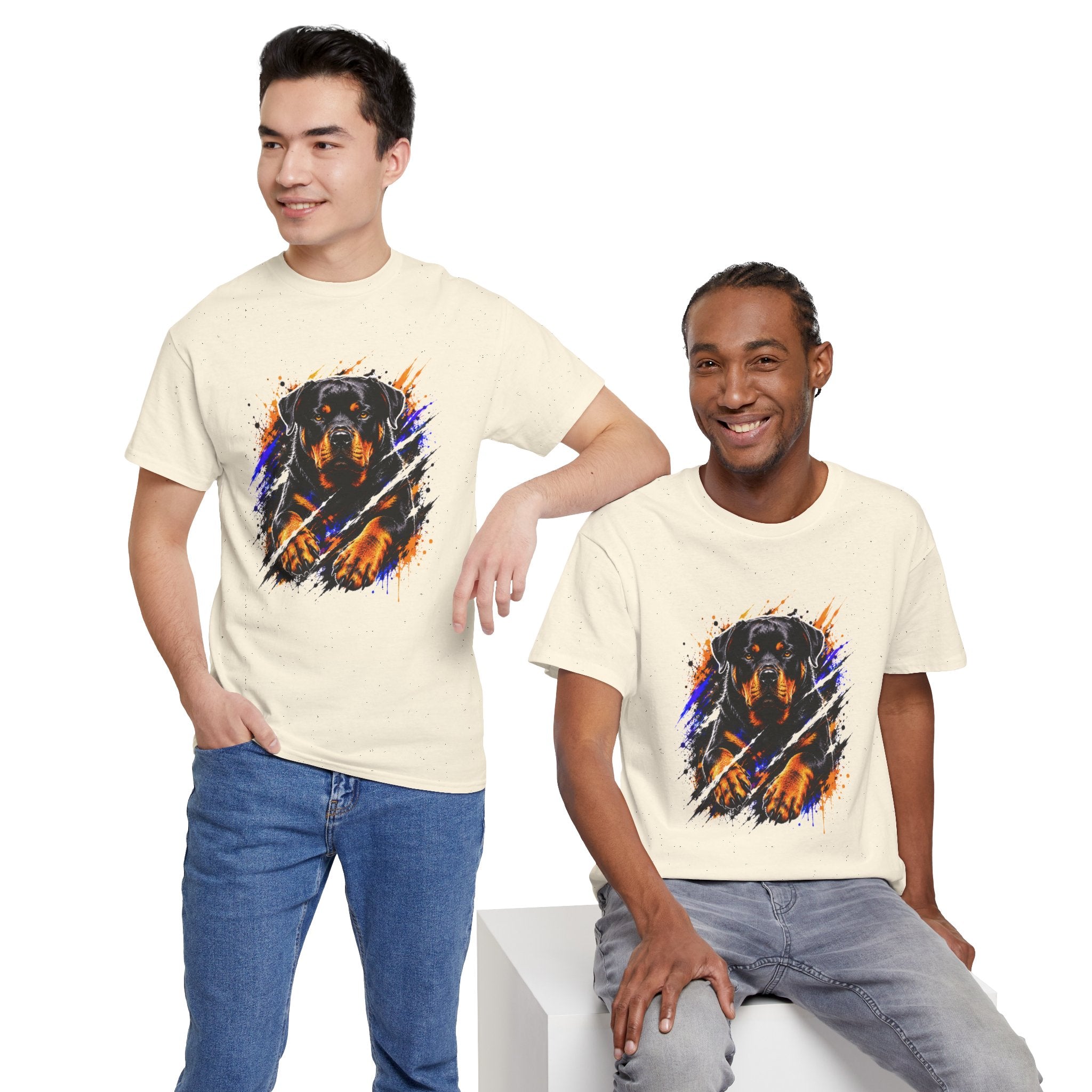 Rottweiler Graphic T-Shirt | Fierce Dog Lover Tee | Bold Rottie Shirt | Gift for Rottweiler Owners