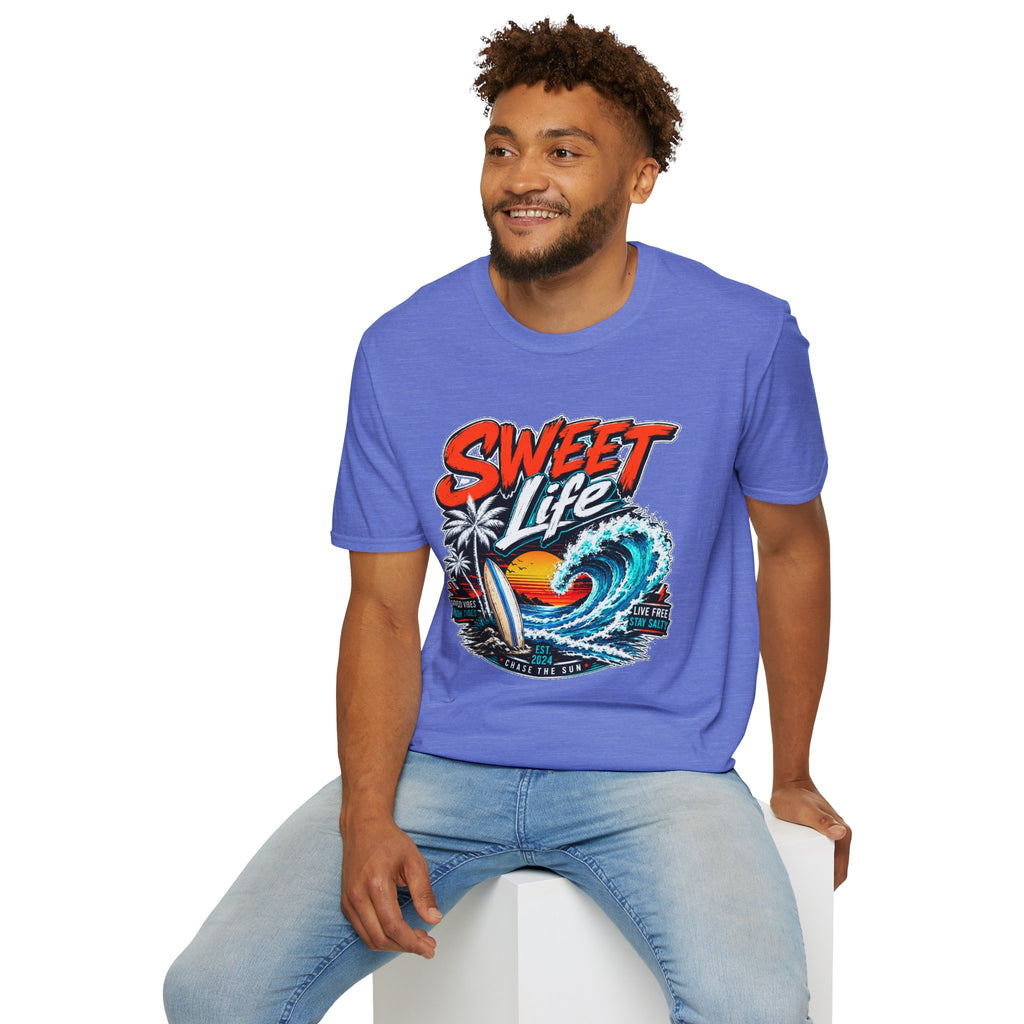 Vintage Beach T-Shirt, Sweet Life Surf Tee, Coastal Summer Graphic Shirt
