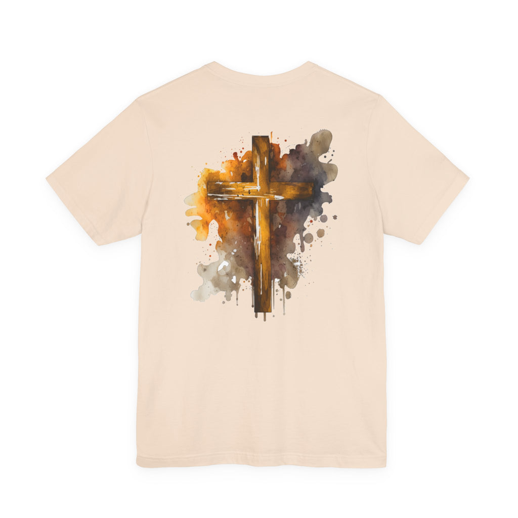 Christian Cross T-Shirt, Watercolor Faith Tee, Religious Shirt, Minimalist Christian Gift, Unisex Graphic Tee