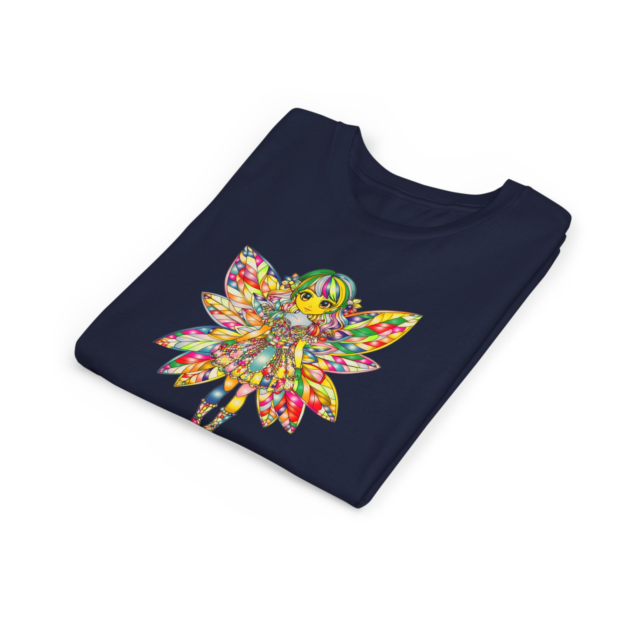 Rainbow Fairy Shirt for Girls, Magical Fairy Kids Tee, Cute Fantasy T-Shirt, Colorful Fairy Gift