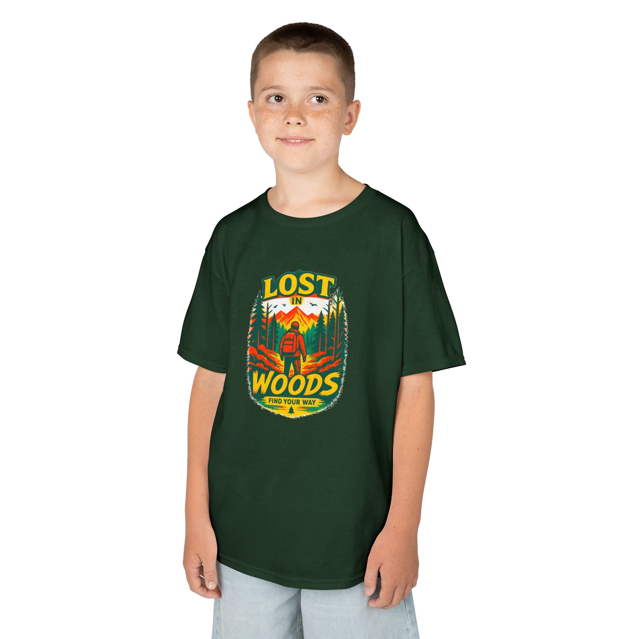Kids Lost in Woods Shirt | Camping Adventure Tee | Nature Graphic T-Shirt