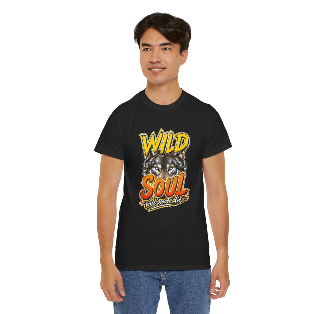 Wolf 'Wild Soul' Graphic Tee – Bold Wildlife Shirt for Nature Lovers
