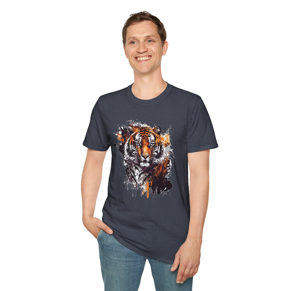 Tiger Graphic T-Shirt, Tiger Head Shirt, Wild Tiger Tee, Wildlife Animal Shirt, Artistic Tiger Portrait Tee