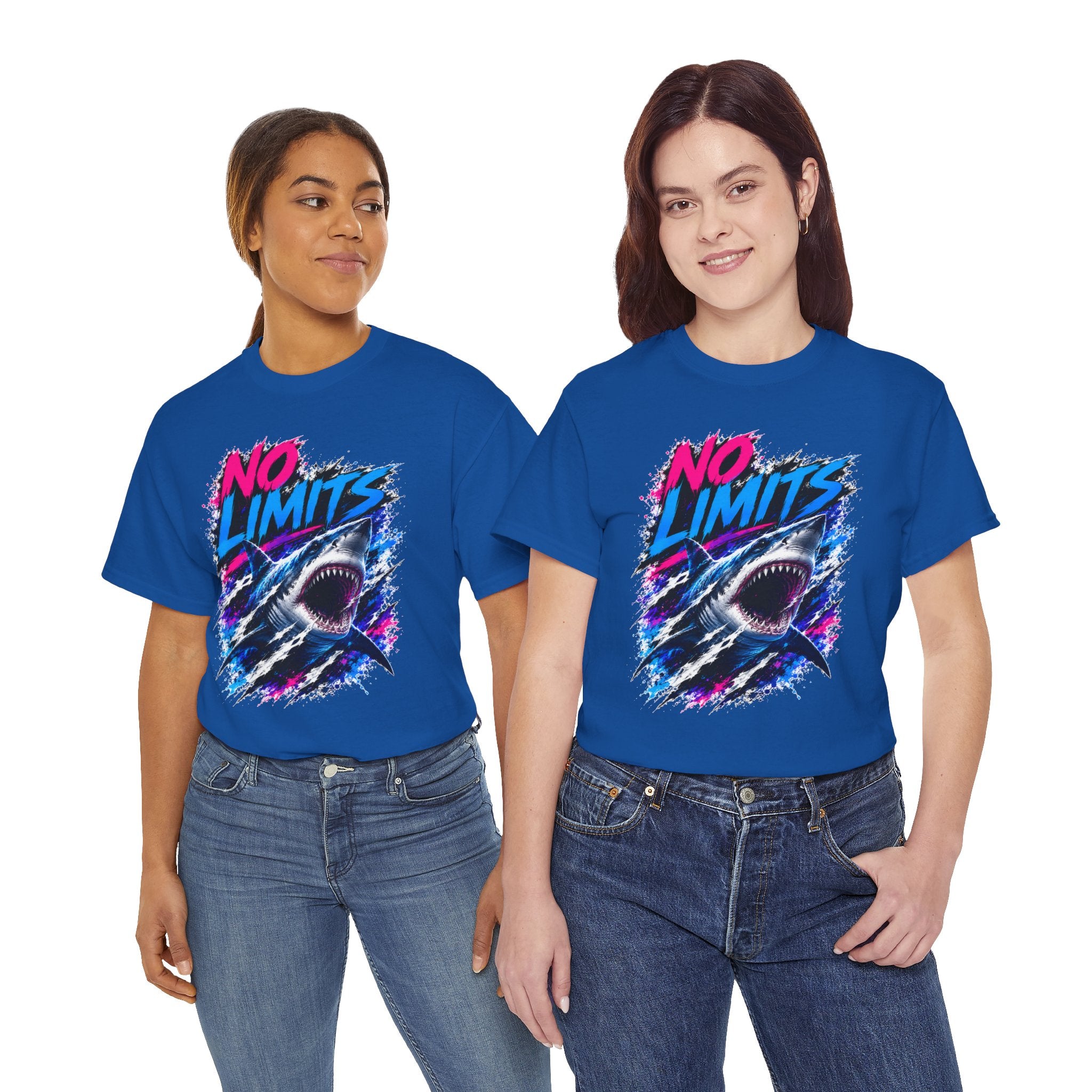 No Limits Shark T-Shirt | Great White Shark Graphic Tee | Unisex Streetwear Shirt | Ocean Lover Gift | Bold Shark Art Tee