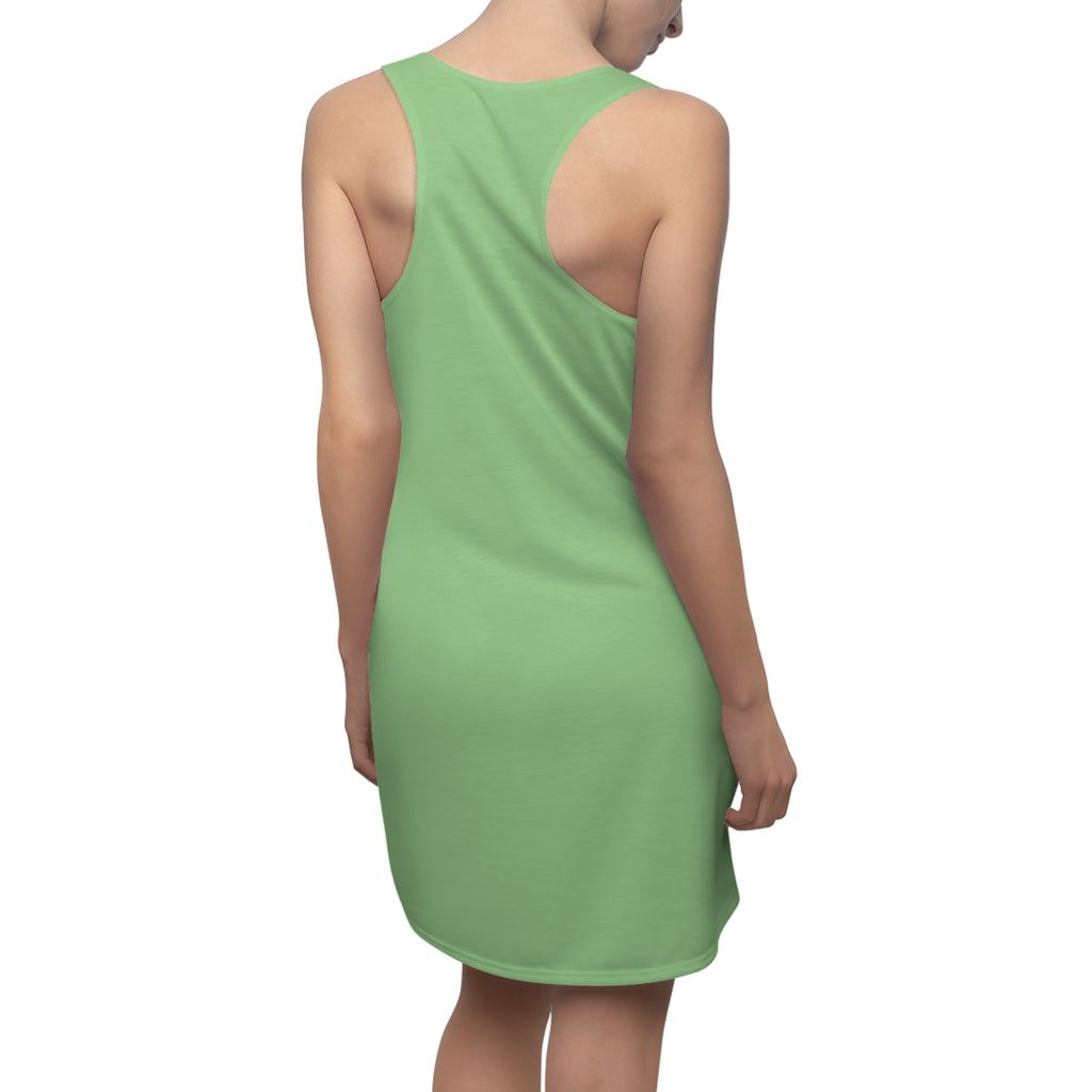 Tropical Sea Turtle Racerback Dress — Sunset Hibiscus Beach Print
